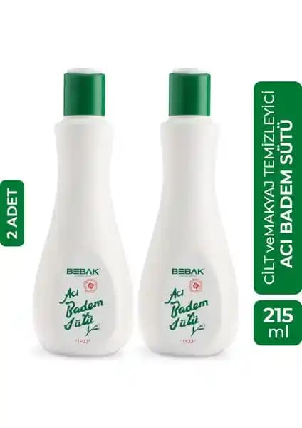 Bebak Acı Badem Süt 215GR Büyük Boy: Doğal ve Çok Yönlü Cilt Temizleme ve Bakım Ürünü