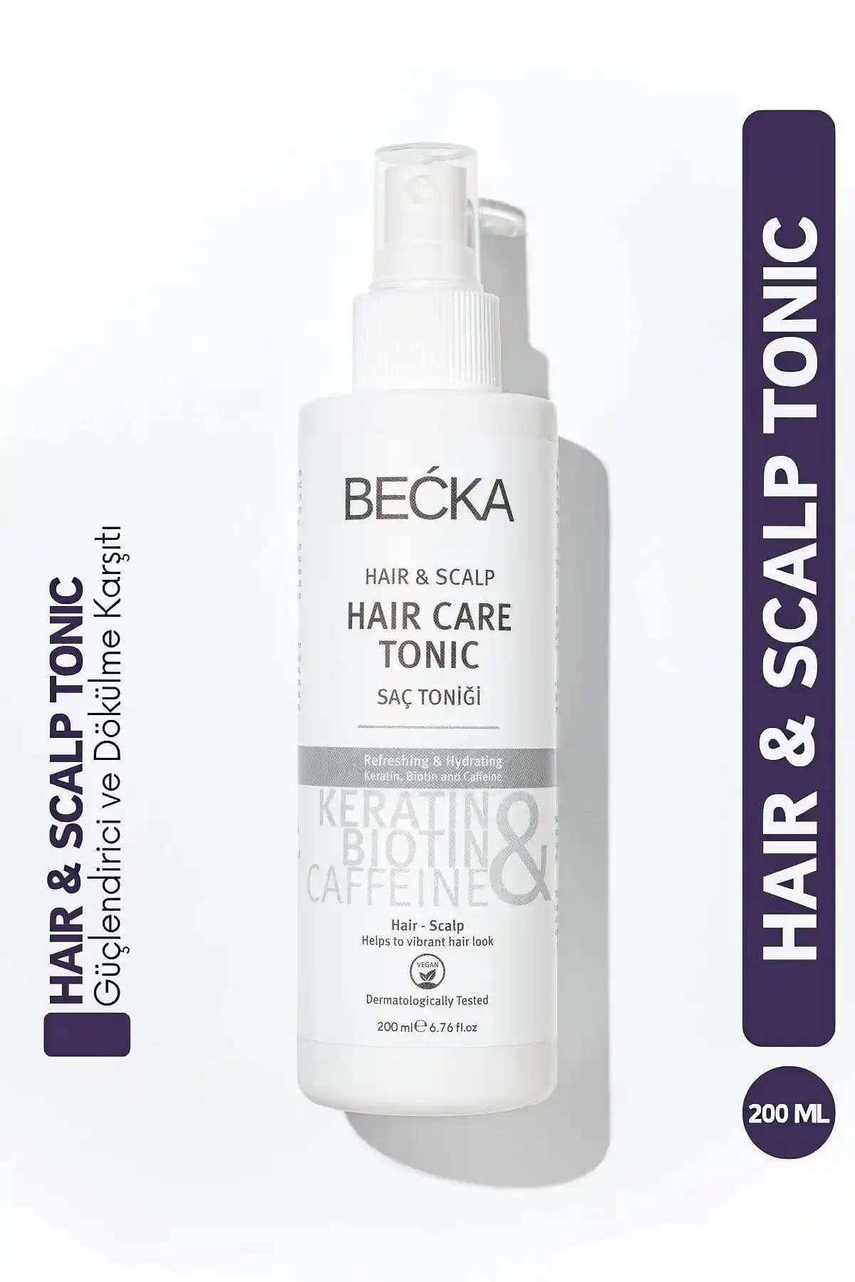 BEÇKA Biotin Keratin ve Kafein İçeren Saç Toniği: Saç Dökülmesine Karşı Güçlü Çözüm