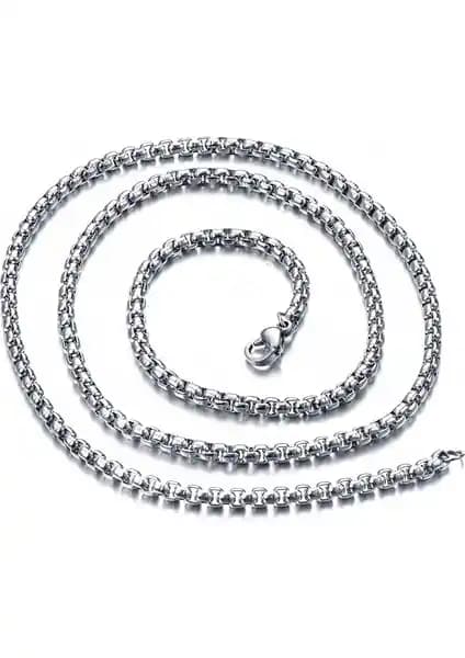 Chavin Gri 70 Cm 5 Mm Erkek Çelik Zincir Güçlü ve Şık Tasarımıyla Uzun Ömürlü Kullanım