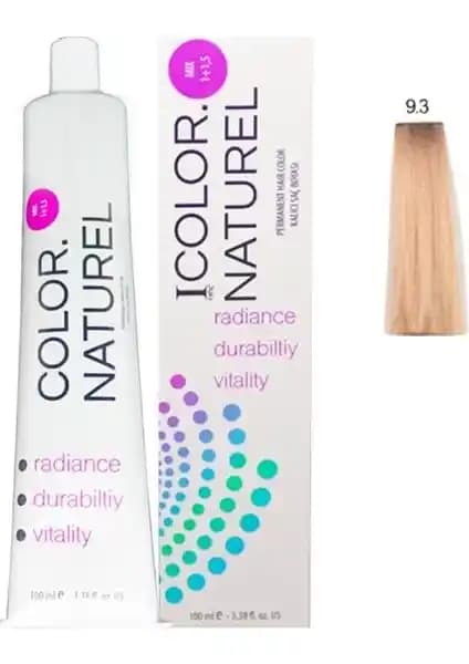 Color Naturel 9.3 Altın Çok Açık Kumral Saç Boyası Kalıcı ve Doğal Renk Seçeneği