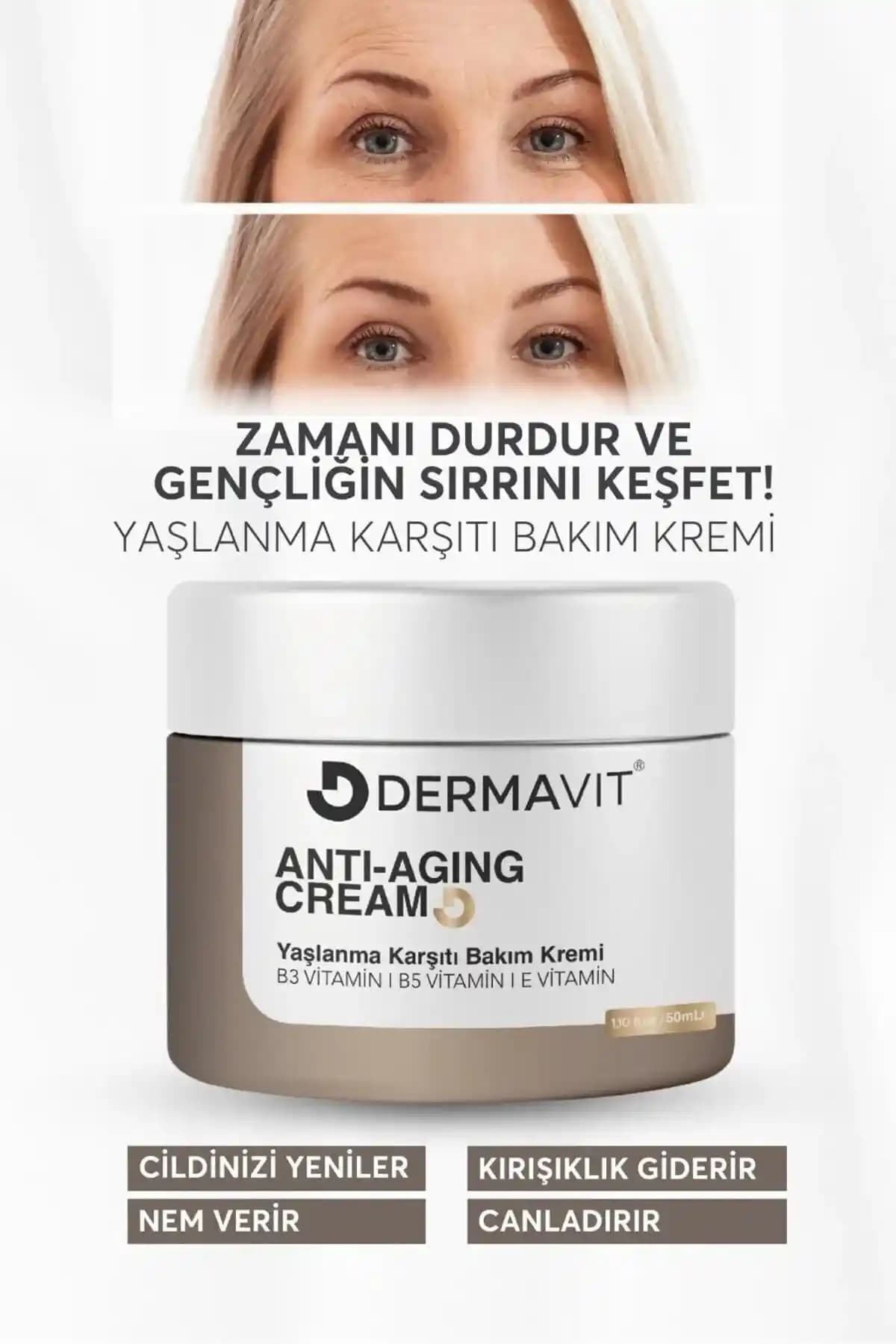 Dermavit Gençleştirici Botox Etkili Krem: Yaşlanma ve Kırışıklık Karşıtı Gelişmiş Formül