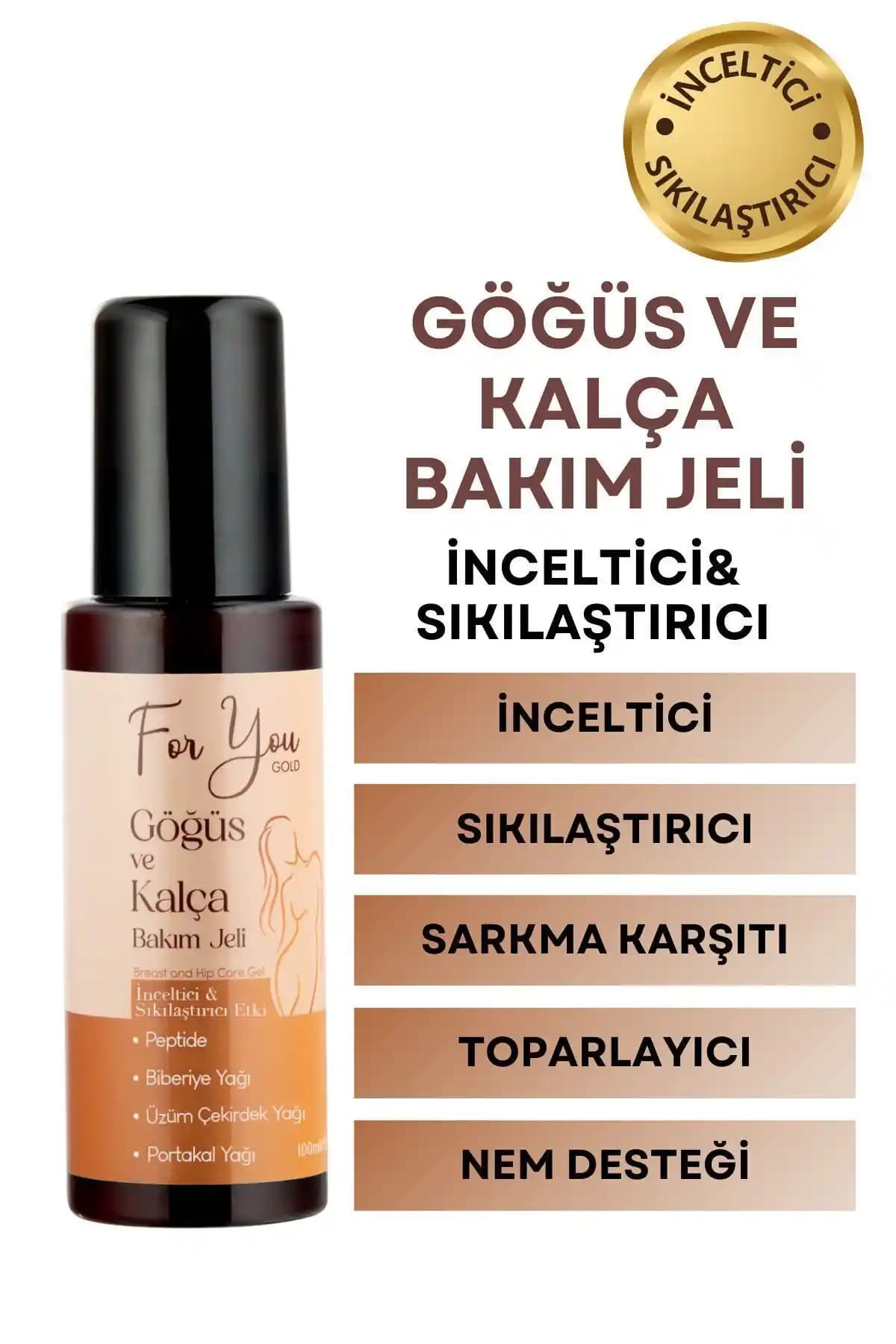 For You Gold Sıkılaştırıcı Jel Göğüs ve Kalça Bakımı Doğal İçeriklerle Güvenli ve Etkili