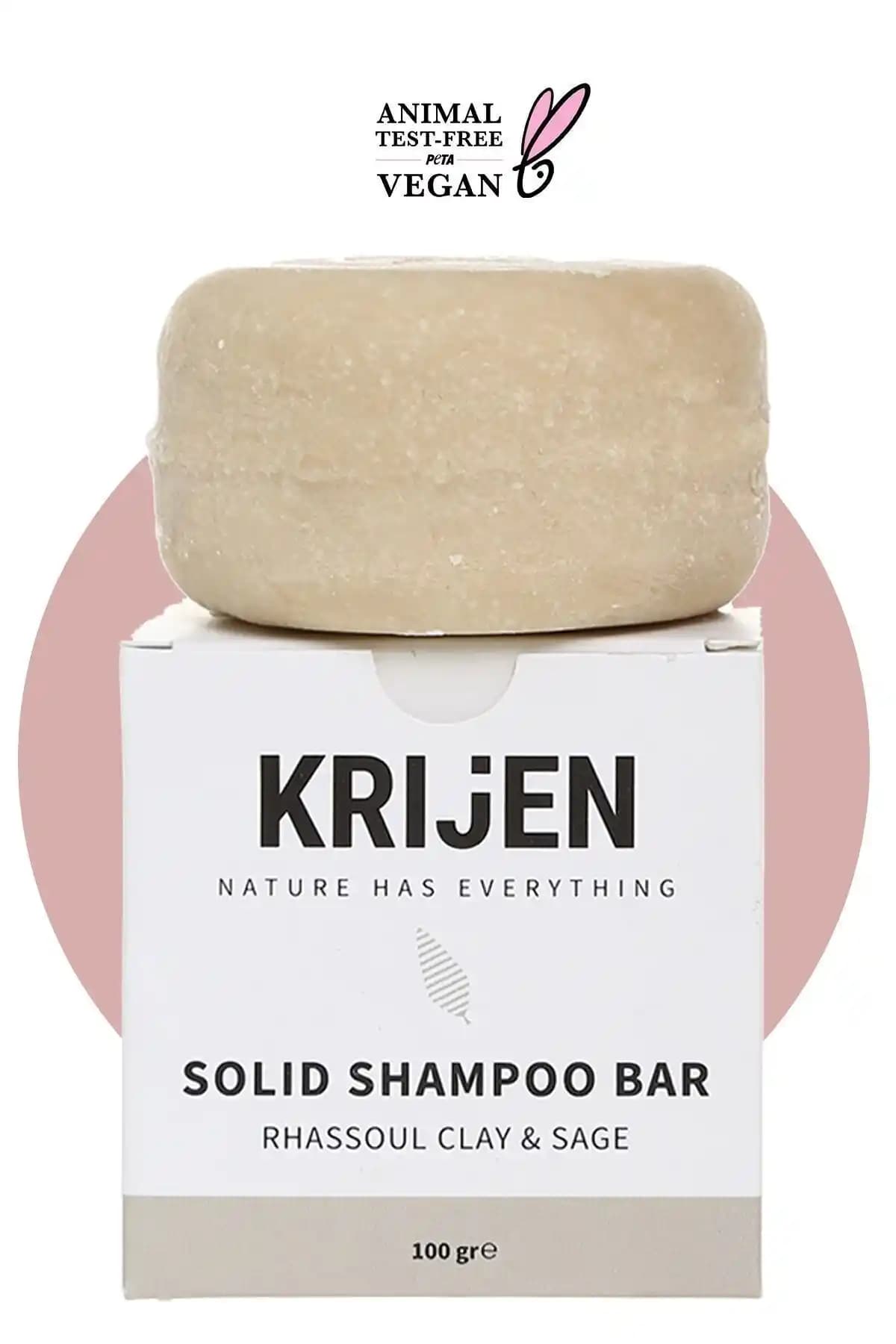 Krijen Rhassoul Kili ve Adaçayı Katı Şampuanıyla Doğal Saç Bakımı ve Temizliği