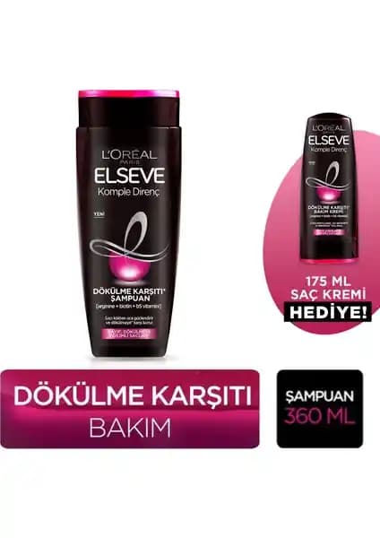L'Oréal Elseve Komple Direnç Şampuan ve Saç Kremi ile Saçlarınızı Güçlendirin ve Dökülmeyi Azaltın