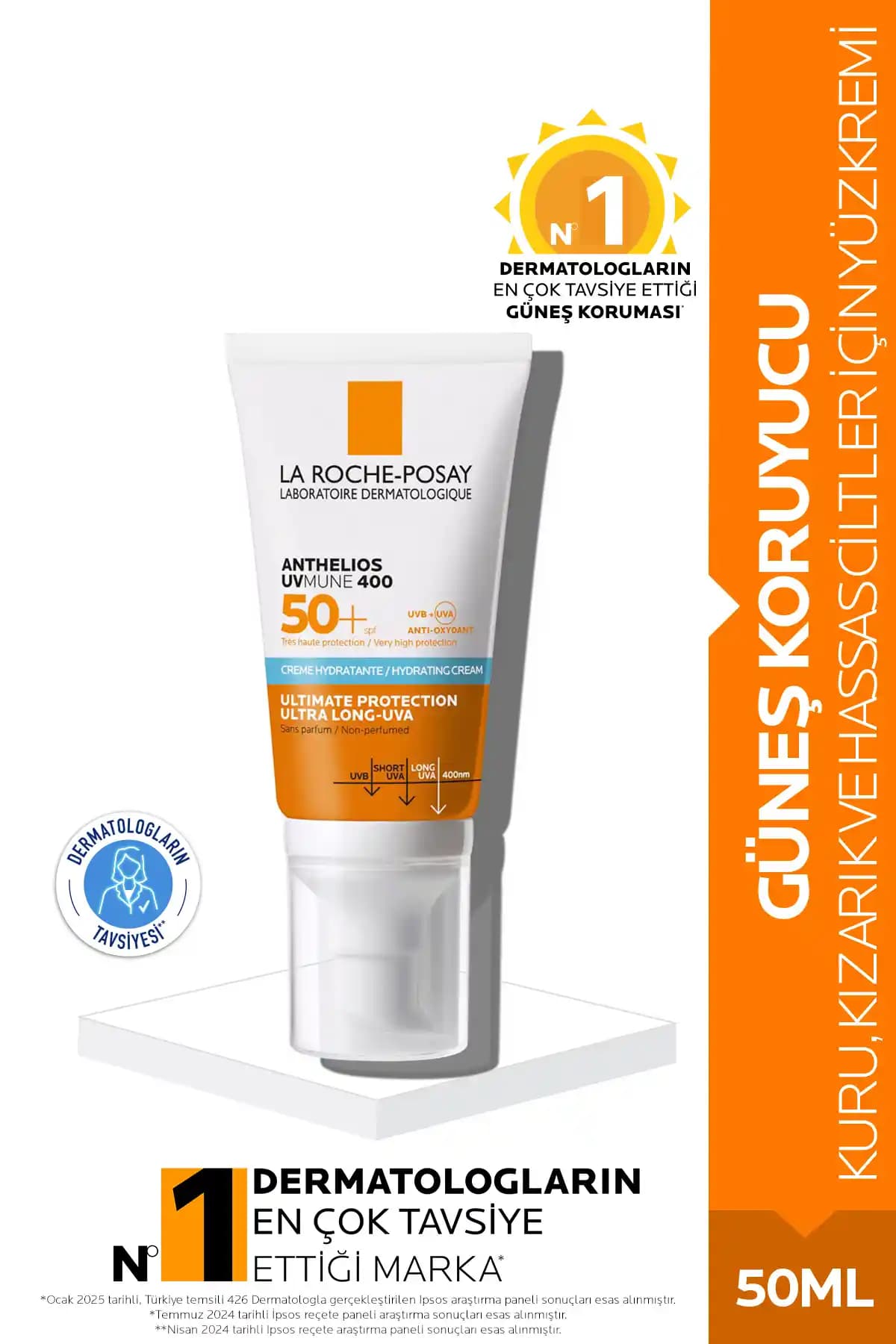 La Roche Posay Anthelios UVmune SPF50+ Güneş Koruyucu Hassas ve Kuru Ciltler İçin Güçlü Koruma