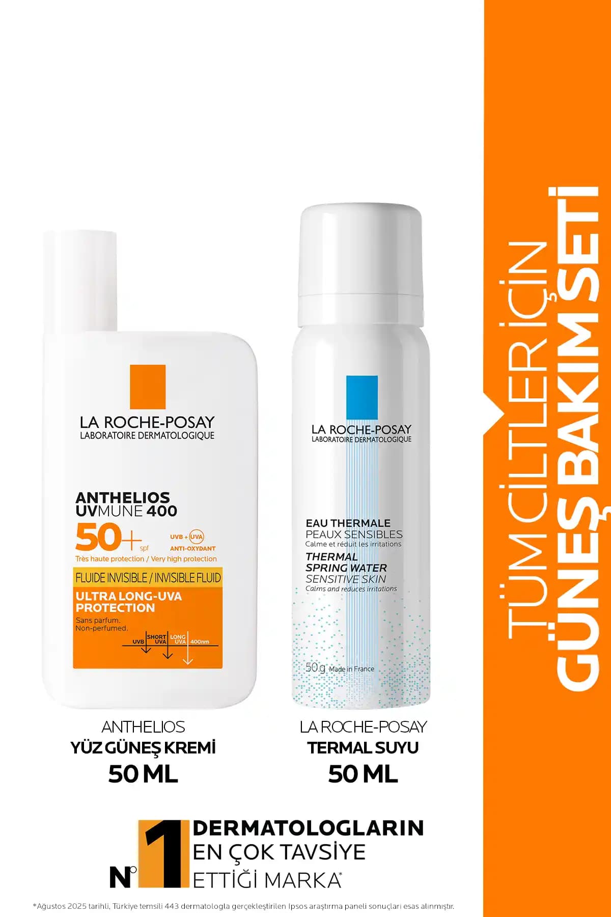 La Roche Posay Güneş Koruyucu Cilt Bakım Seti Yüksek SPF50+ ve Hassas Ciltler İçin Uygun