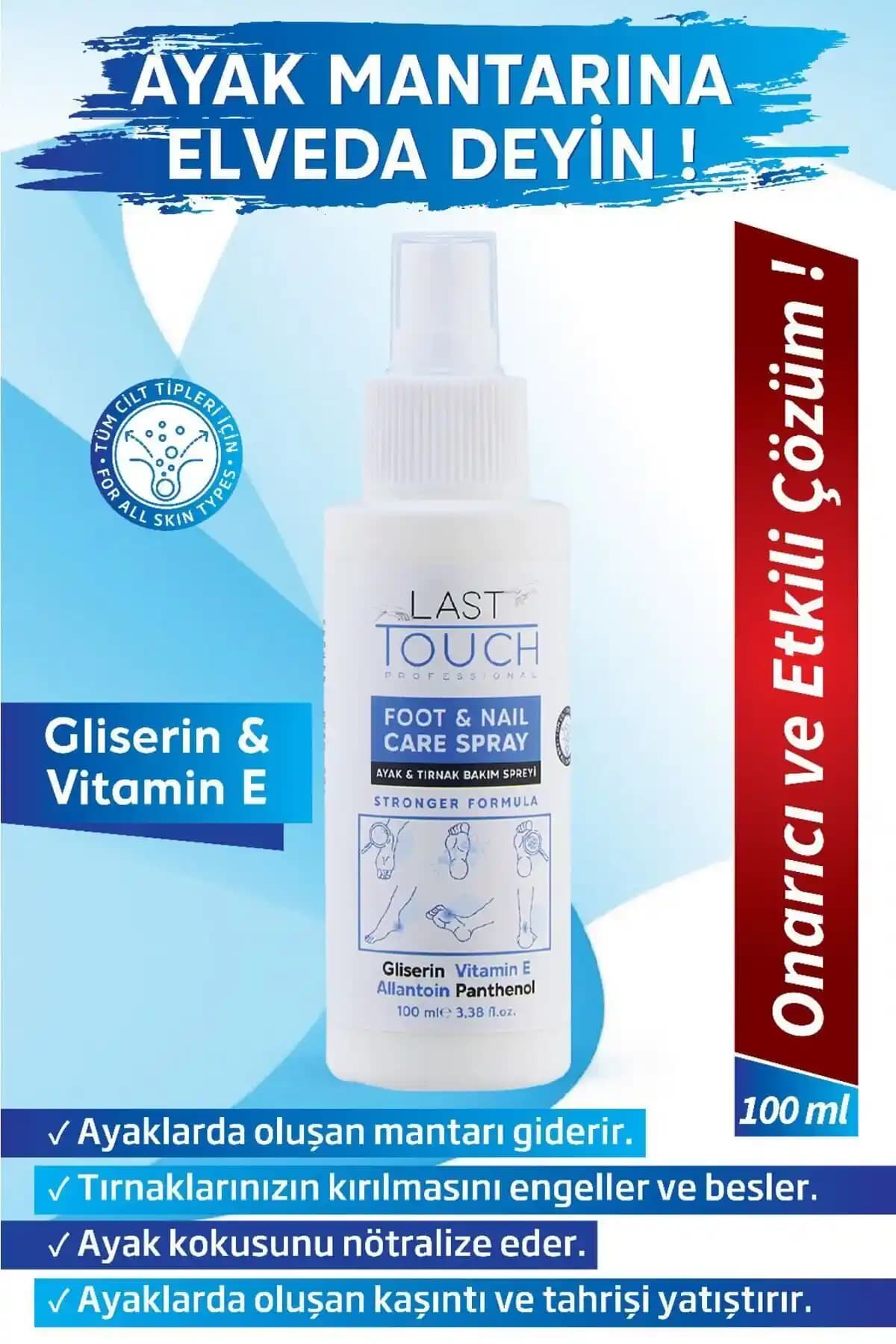 LAST TOUCH Ayak ve Tırnak Mantar Spreyi: Etkili ve Çok Yönlü Bakım Çözümü