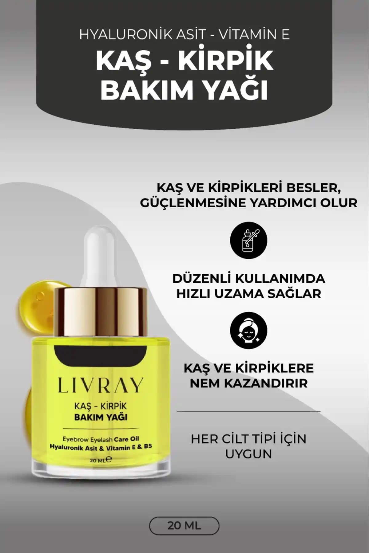 Livray Kaş ve Kirpik Bakım Yağı: Doğal ve Güçlendirici Bakım Çözümü