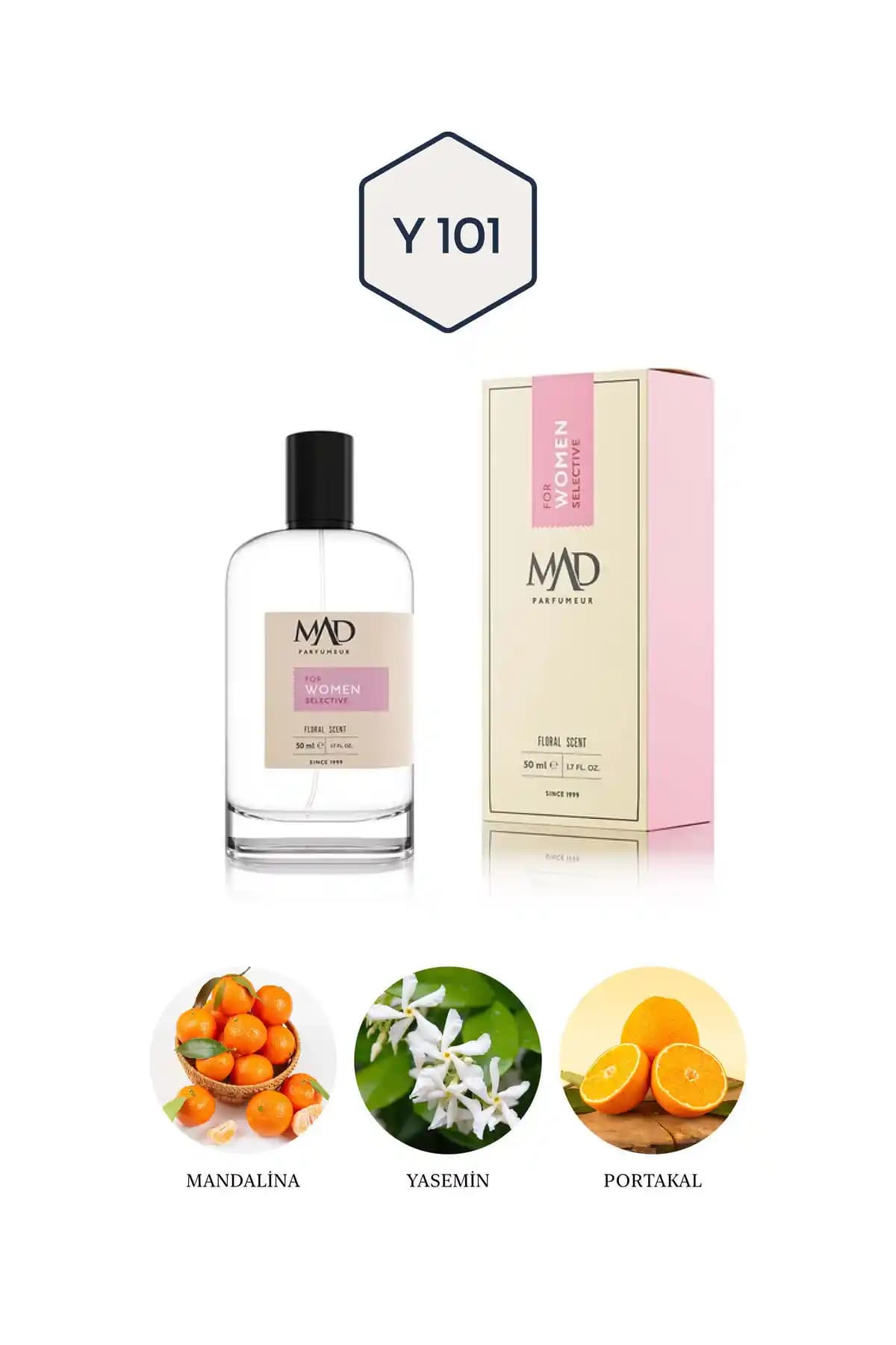 Mad Parfüm Y101 Selective Kadınlar İçin Zarif ve Kalıcı Aromatik Parfüm 50 ml