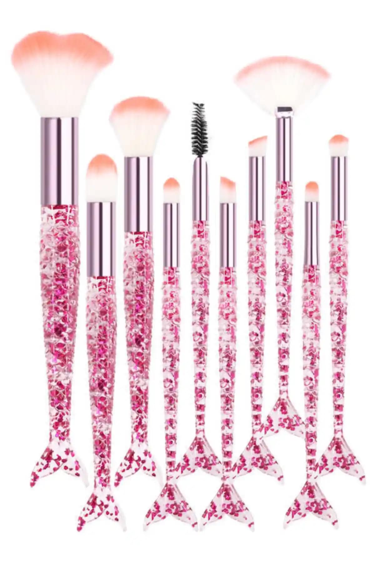 Makeuptime Kiraz 10'lu Çantalı Şeffaf Simli Balık Fırça Seti İncelemesi ve Kullanıcı Yorumları