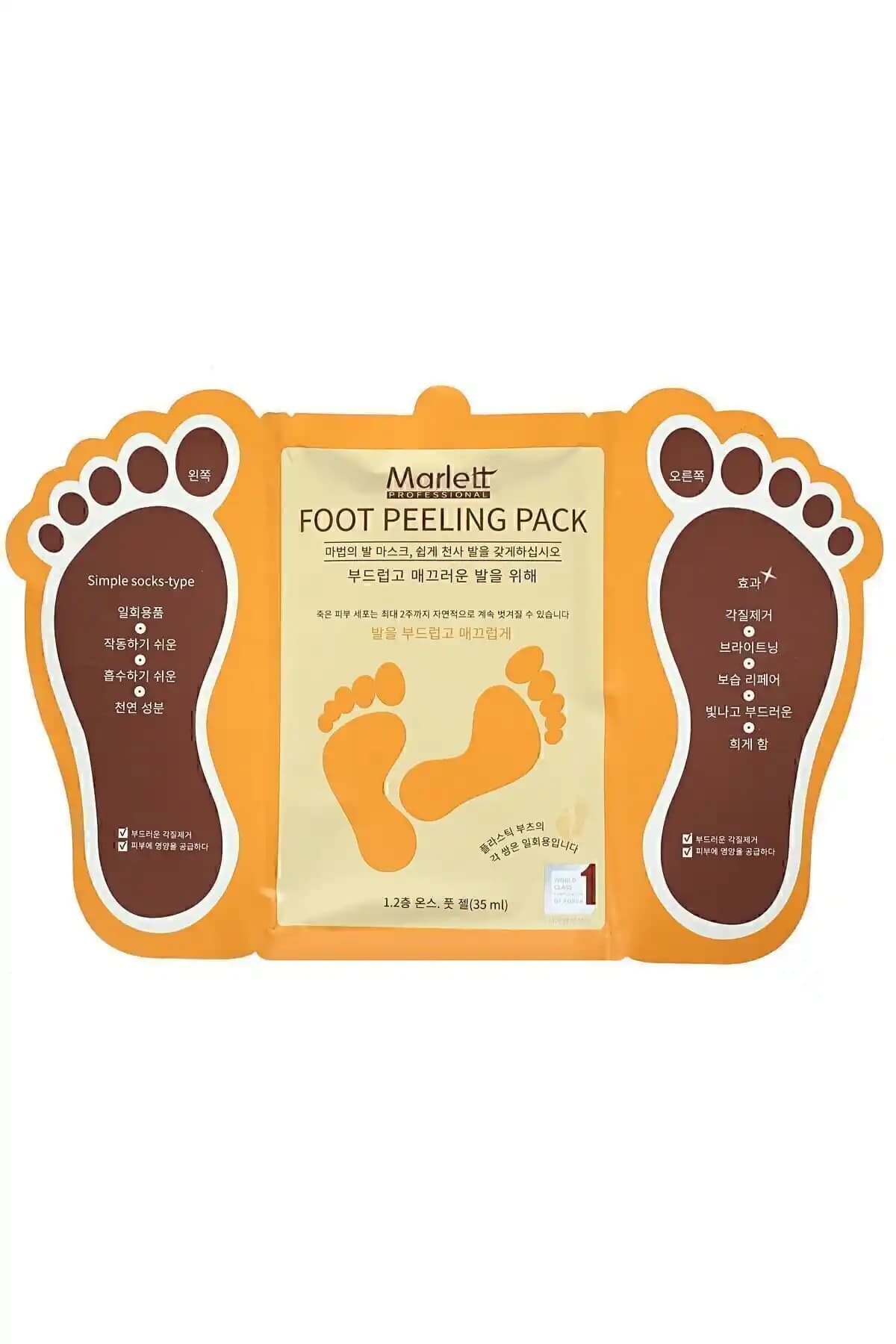 Marlett Foot Peeling Pack Güney Kore Üretimi Profesyonel Ayak Bakım Çözümü