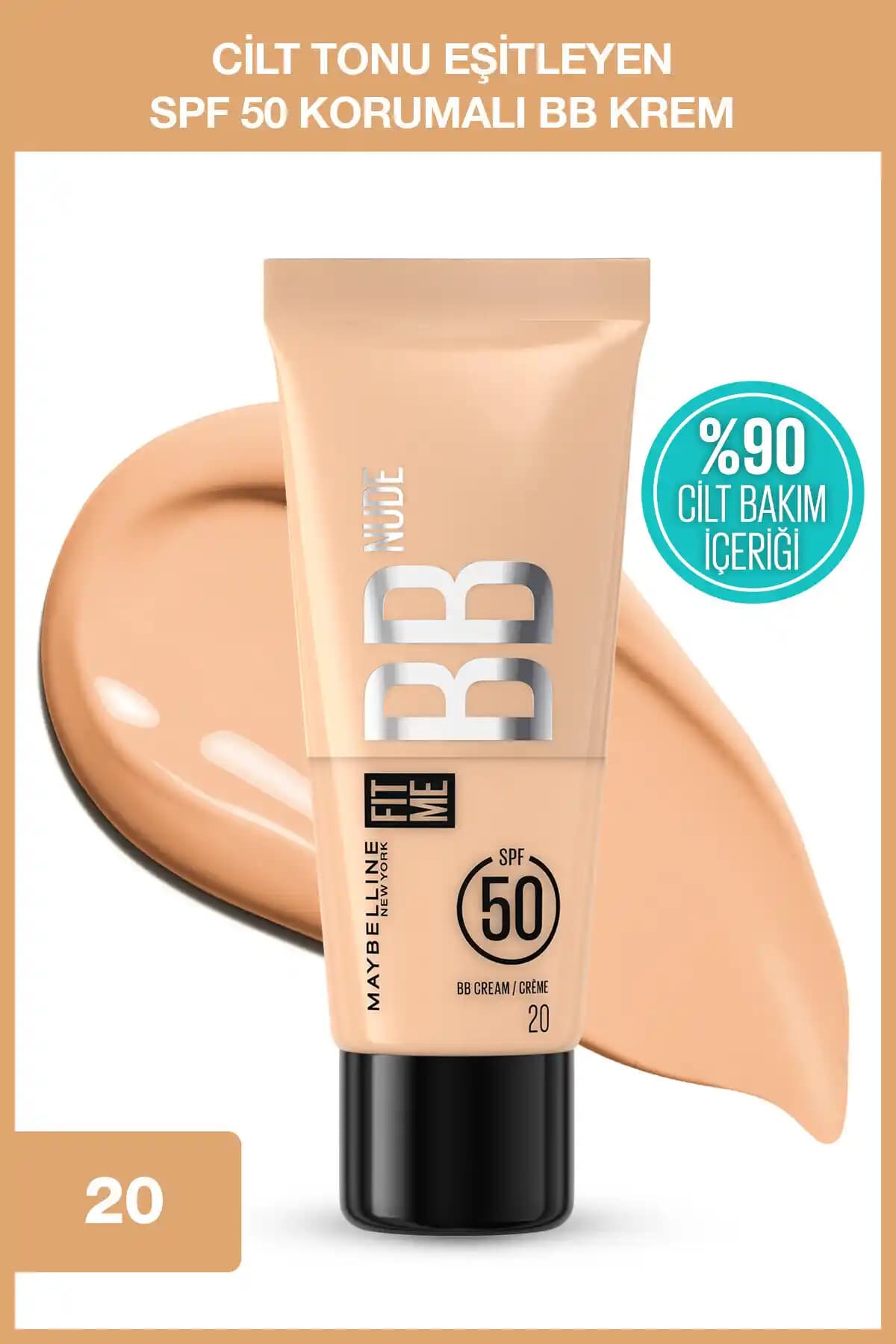 Maybelline New York Fit Me Nude BB Krem SPF50 ile doğal ve sağlıklı cilt görünümü sağlama