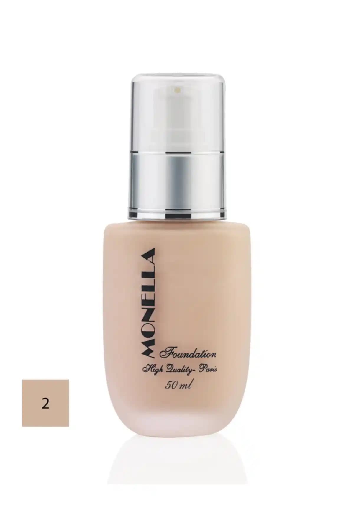 Monella Paris Fondöten 50 ml yüksek kapatıcılık ve güneş koruma özellikleriyle ideal makyaj ürünü