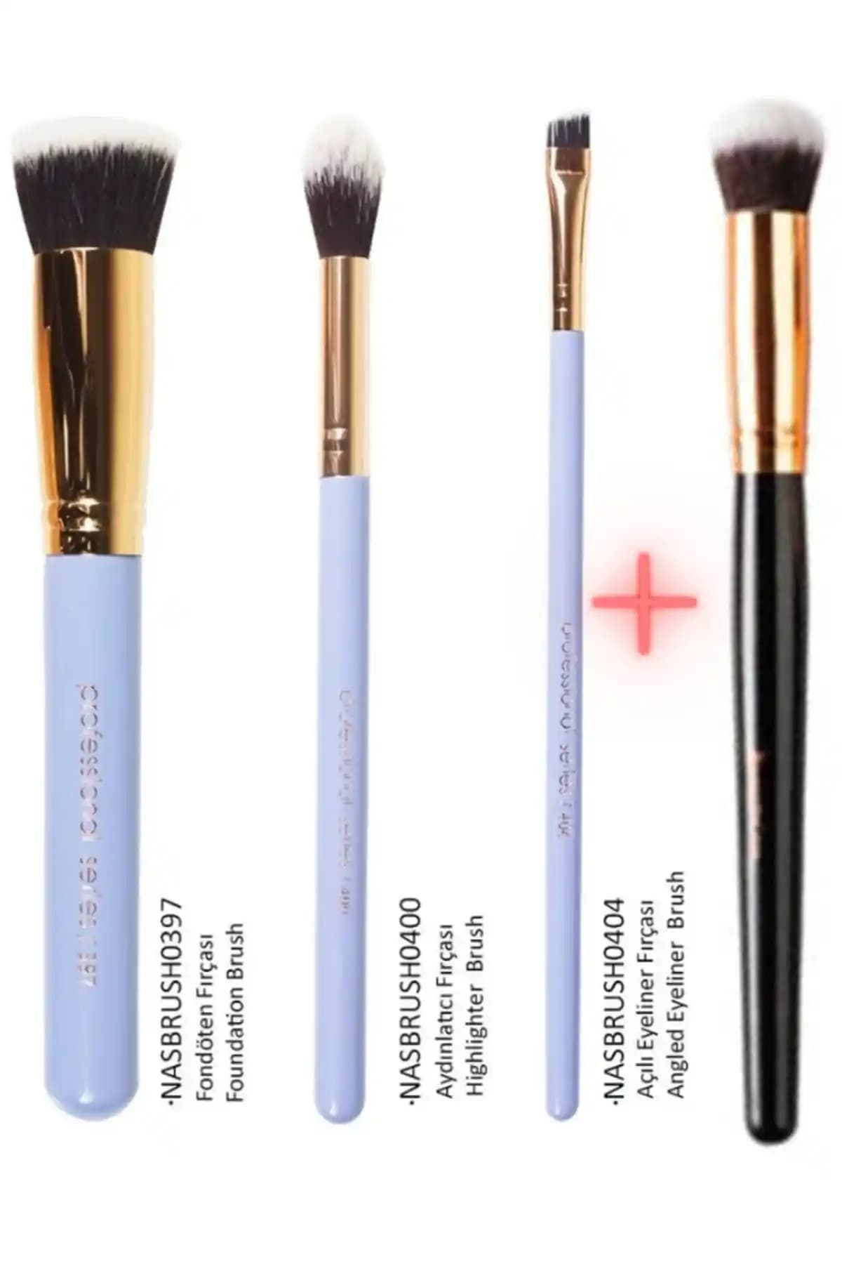 Nascita 3'lü Günlük Makyaj Fırça Seti Türkiye Menşei Yüksek Kullanıcı Memnuniyeti ile