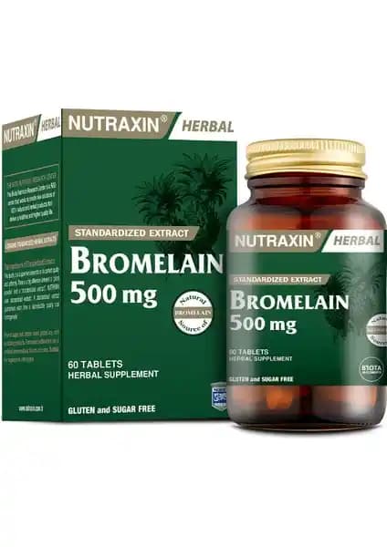 Nutraxin Bromelain 500 mg Doğal Anti-İltihap ve Ödem Atıcı Takviye Ürünü