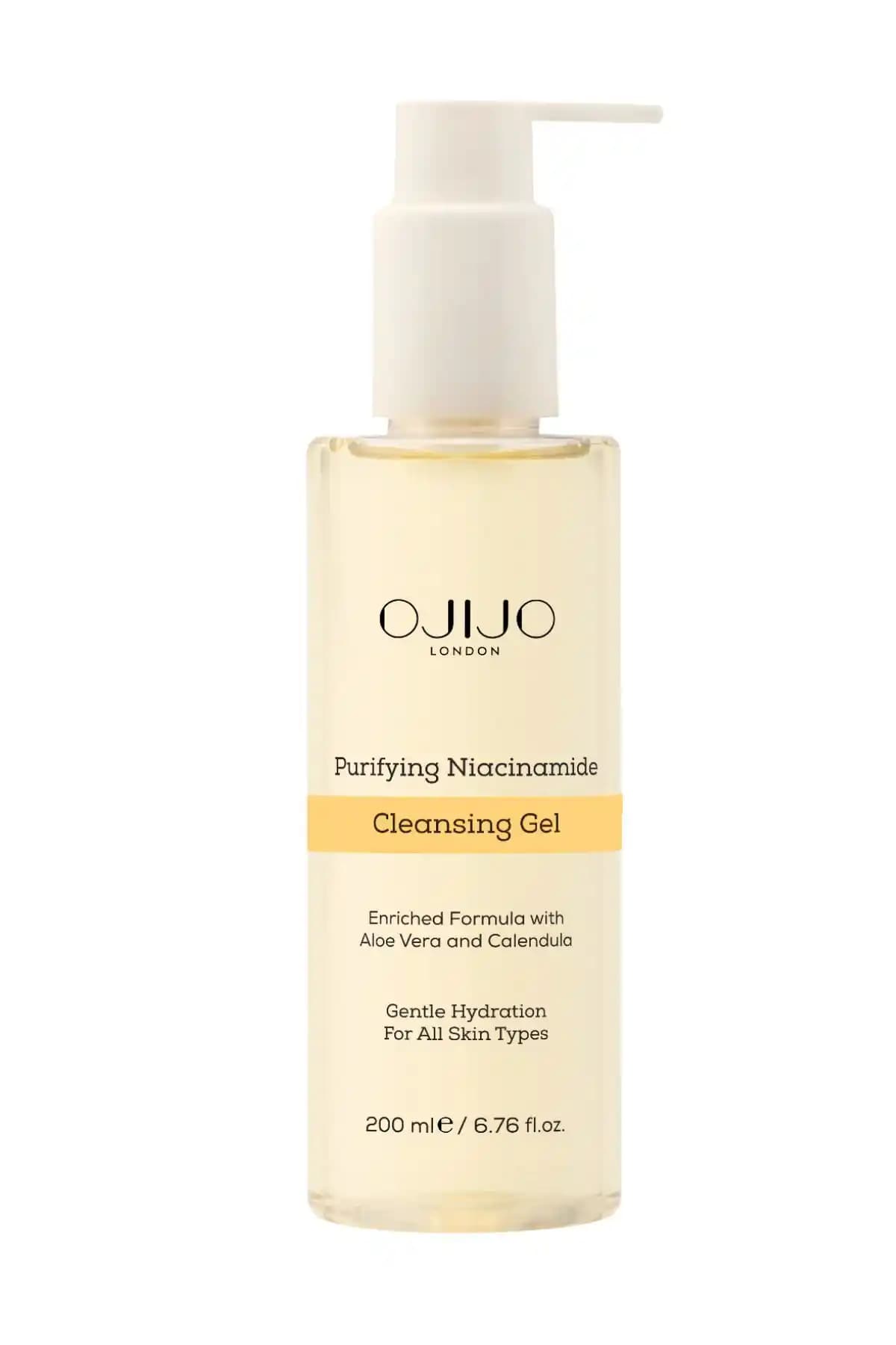 OJIJO LONDON Niasinamid İçeren Yüz Temizleyici Jel: Derinlemesine Temizlik ve Nem Dengeleyici Etki
