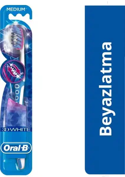 Oral-B Pro-Flex 3 Boyutlu Beyazlık Luxe 40 Orta Diş Fırçası Gelişmiş Temizlik ve Beyazlatma Özelliği