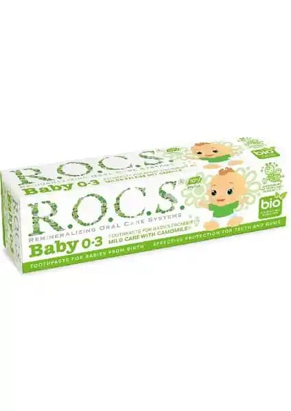 R.O.C.S. Bebekler İçin Papatya Özlü Doğal Diş Macunu Güvenli ve Etkili Temizlik Sağlar