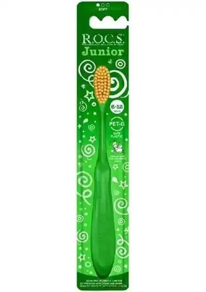 R.O.C.S. Junior 6-12 Yaş Çocuk Diş Fırçası Yeşil Güvenli ve Etkili Temizlik