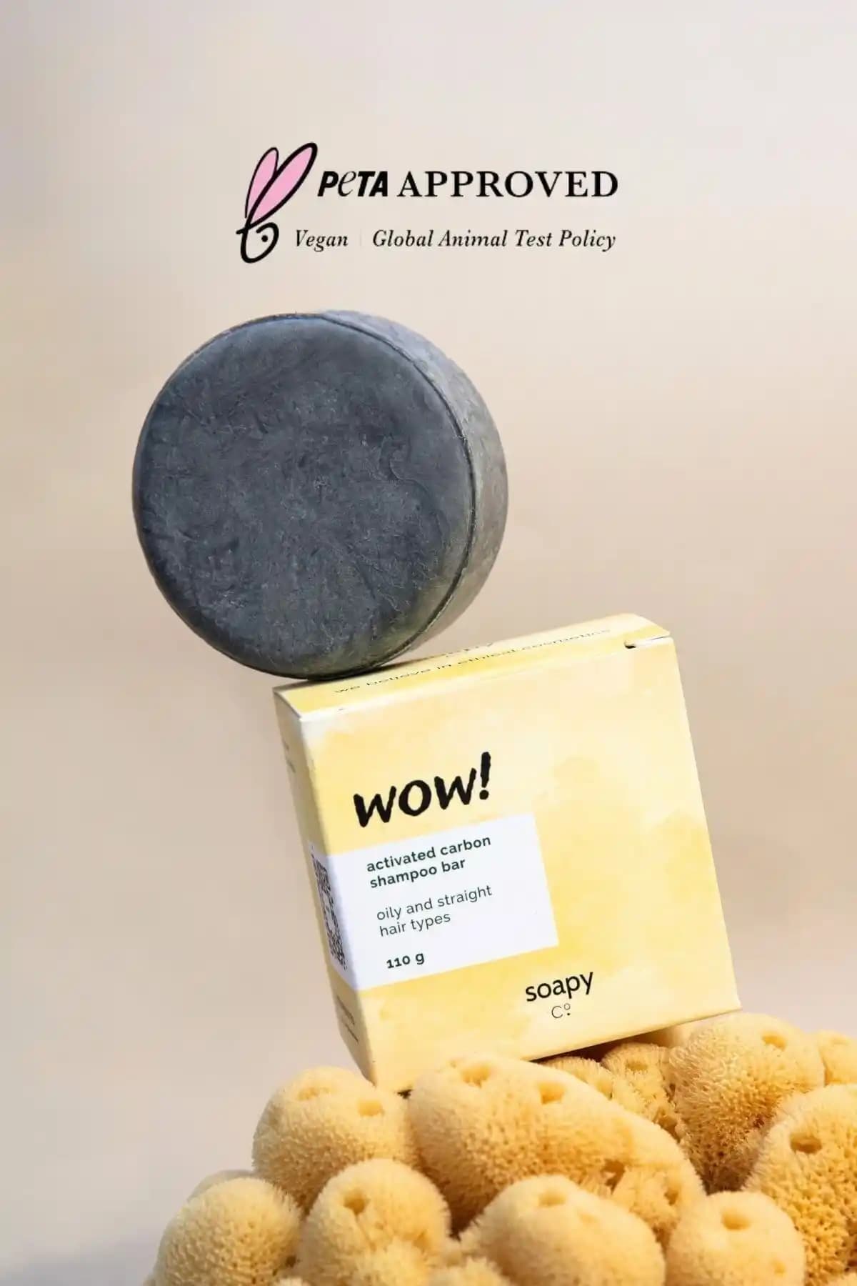 Soapy Co Wow Aktif Karbonlu Katı Şampuan: Yağlı Saçlar İçin Derinlemesine Temizlik ve Hacim Artışı