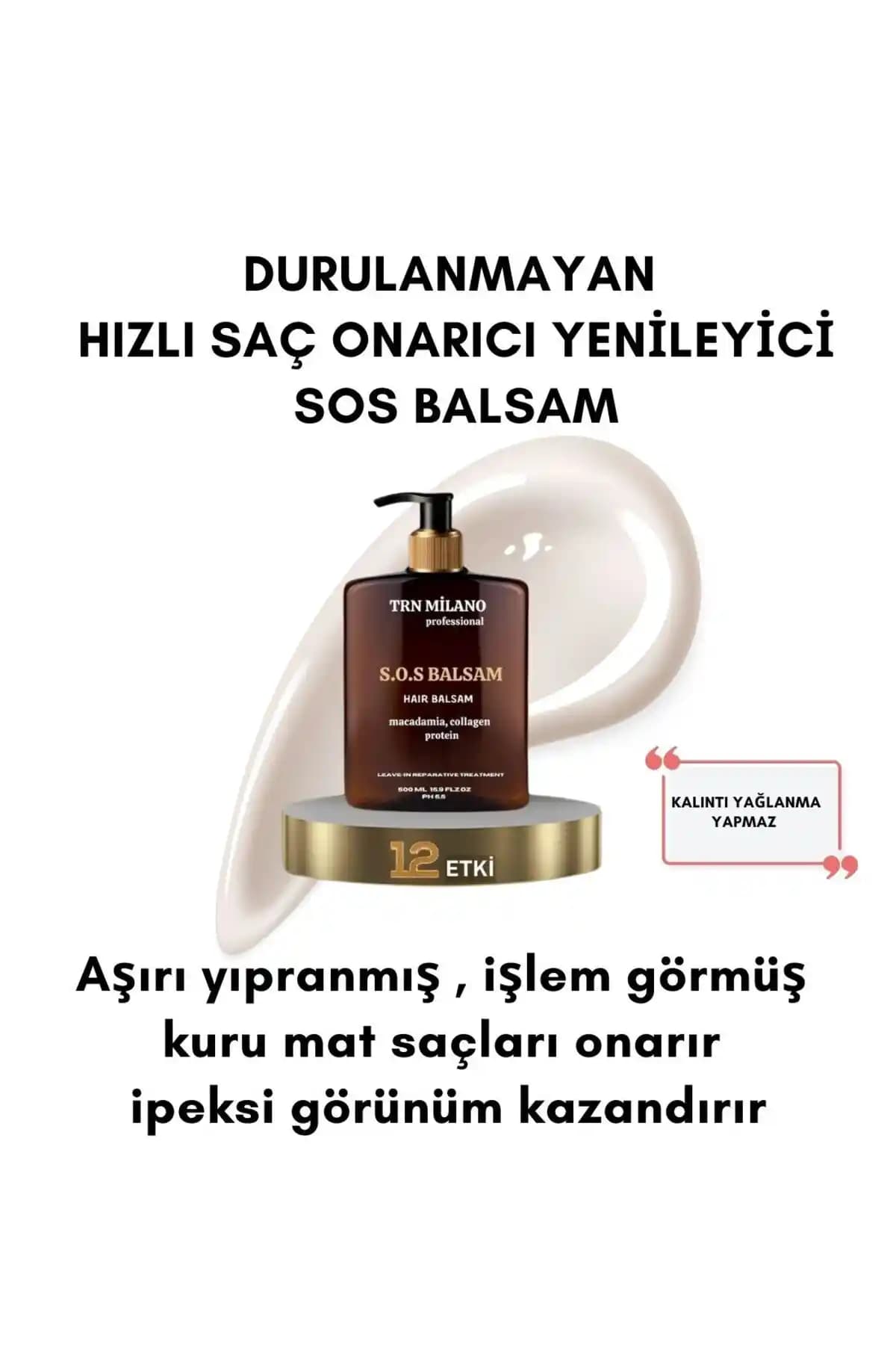 TRN MİLANO Sos Balsam: Saç Sağlığını Destekleyen Güçlü ve Doğal Bakım Ürünü