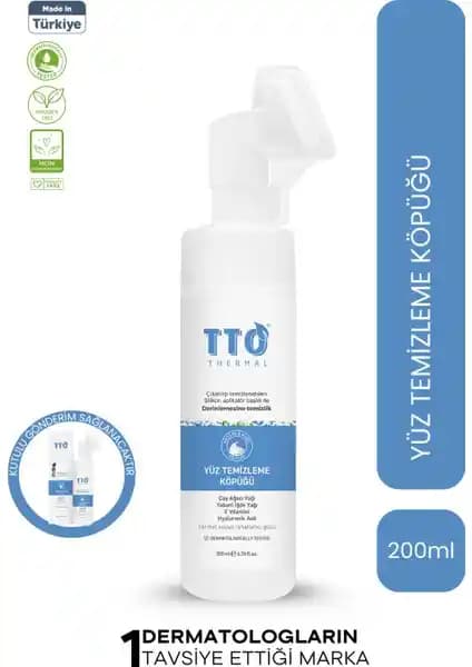 TTO Yüz Temizleme Köpüğü Aplikatörlü 200 ml: Hassas ve Kuru Ciltler İçin Derinlemesine Temizlik