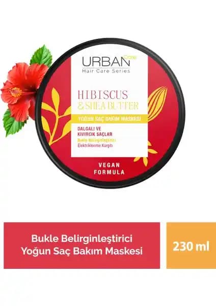 Urban Care Hibiscus ve Shea Butter Yoğun Saç Maskesi Kıvırcık ve Dalgalı Saçlar İçin