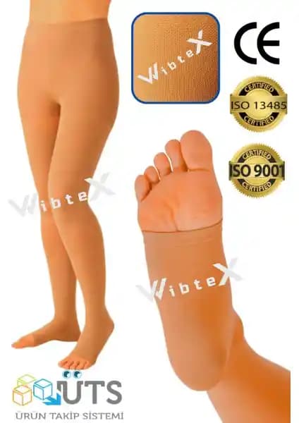 Wibtex Varis Çorabı Külotlu Orta Basınç Çift Bacak Tasarımı Günlük Kullanım
