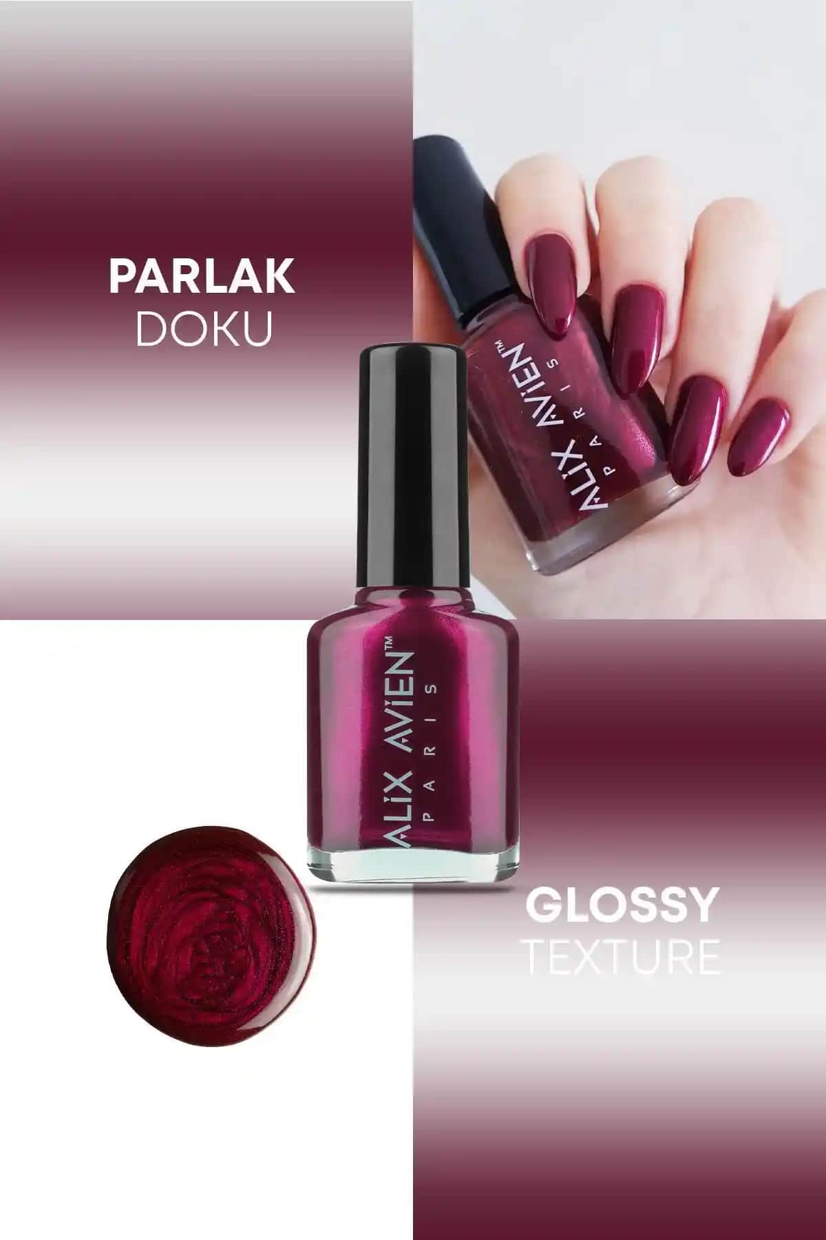 Alix Avien Sedefli Bordo Oje 33 ve Pastel Oje 257 Karşılaştırması