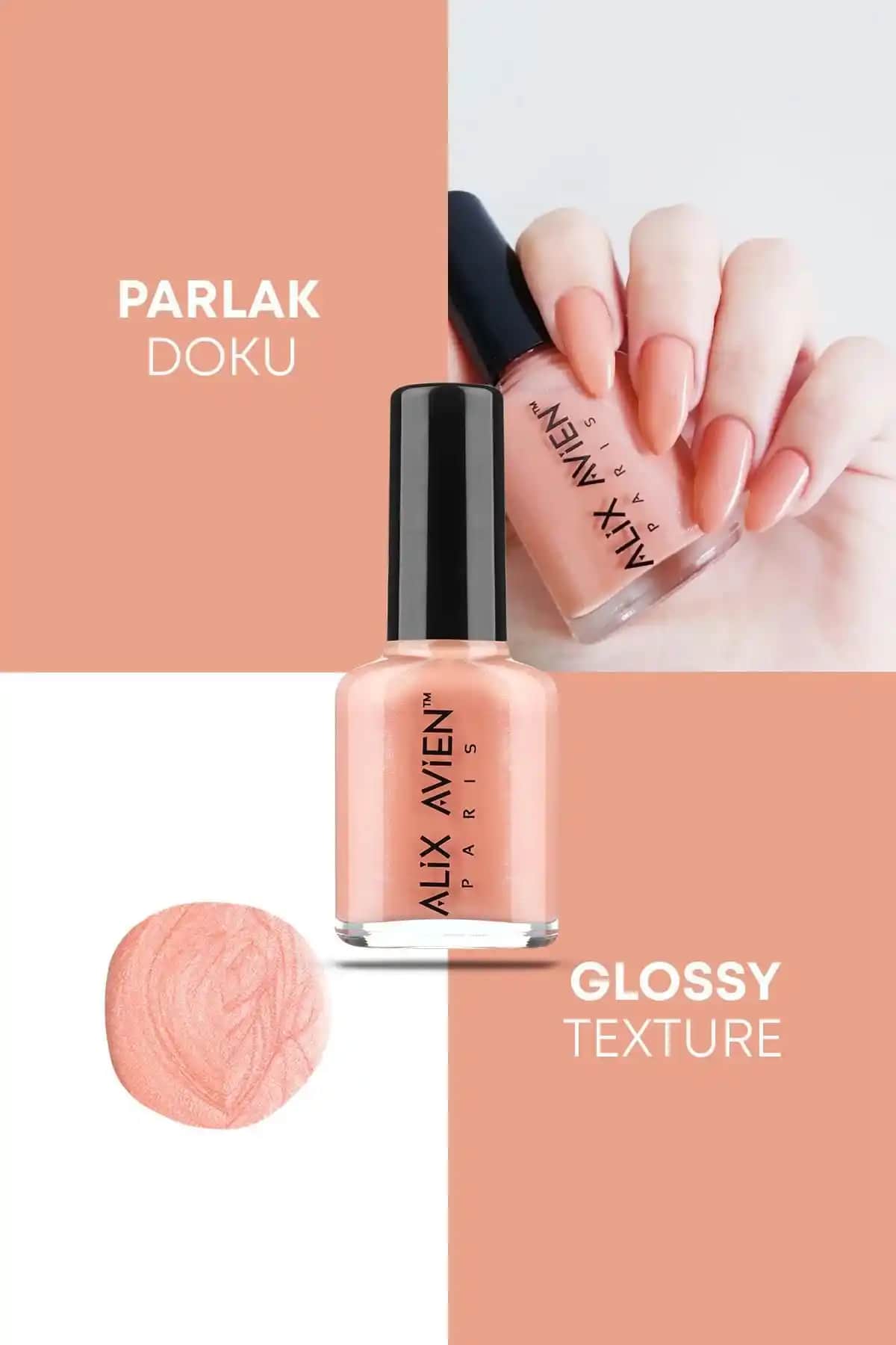 Alix Avien Şeftali Rengi Oje 77: Yaz ve Günlük Kullanım İçin Kaliteli ve Uzun Süre Dayanıklı