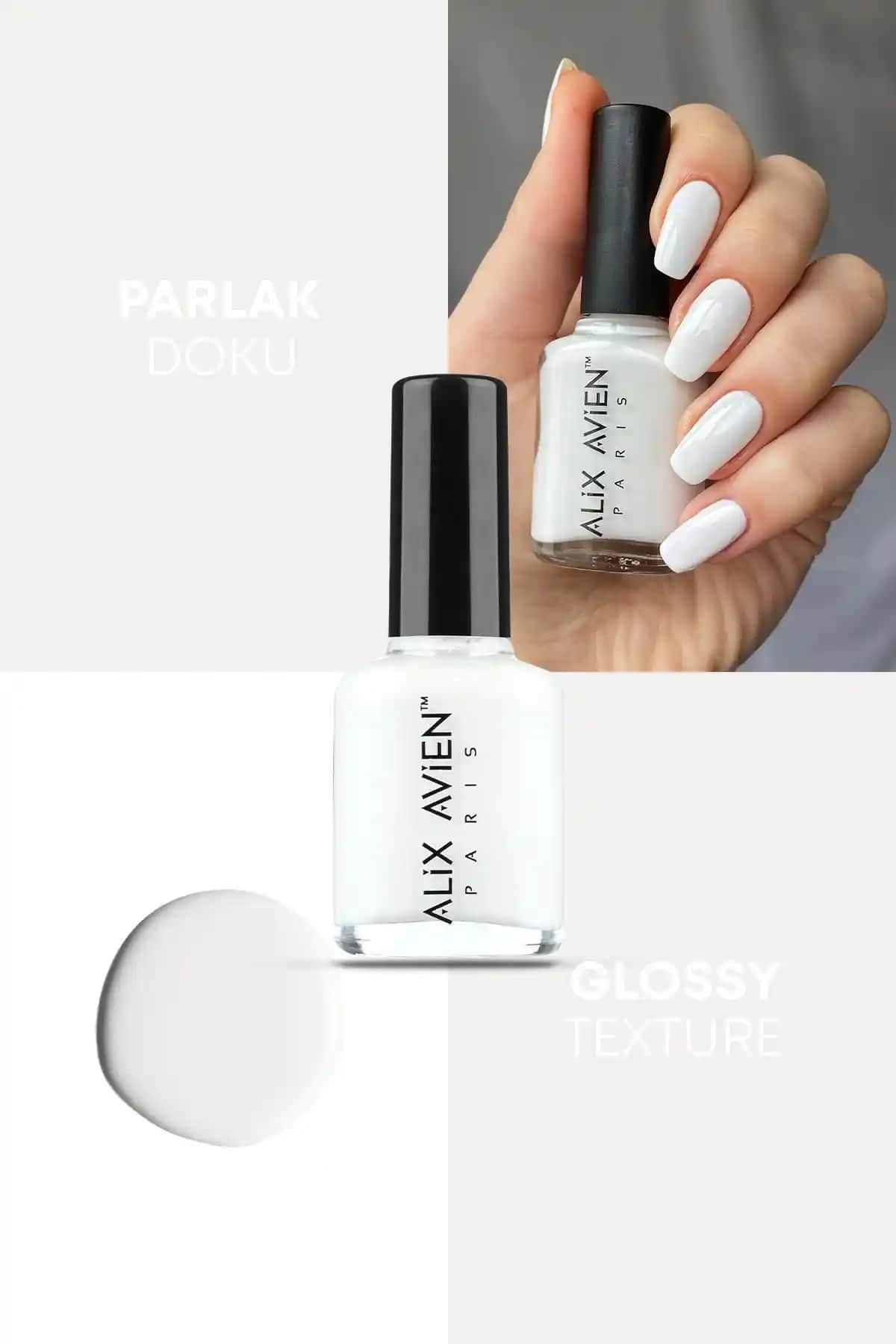 Alix Avien Süt Beyaz Oje ve Flormar Rose Taboo Oje Karşılaştırması