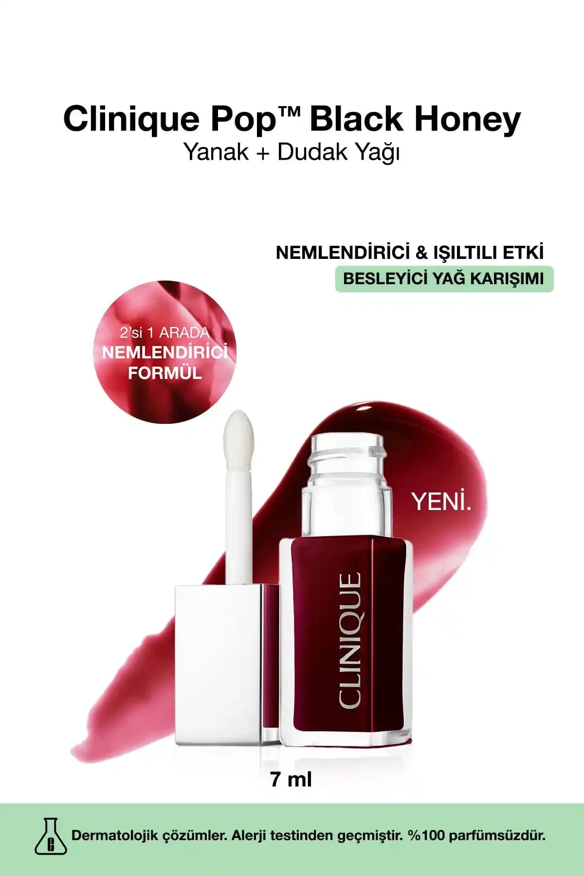 Clinique Pop Lip & Cheek Oil: Çok Yönlü Renk ve Bakım Sağlayan Doğal Görünüm Ürünü