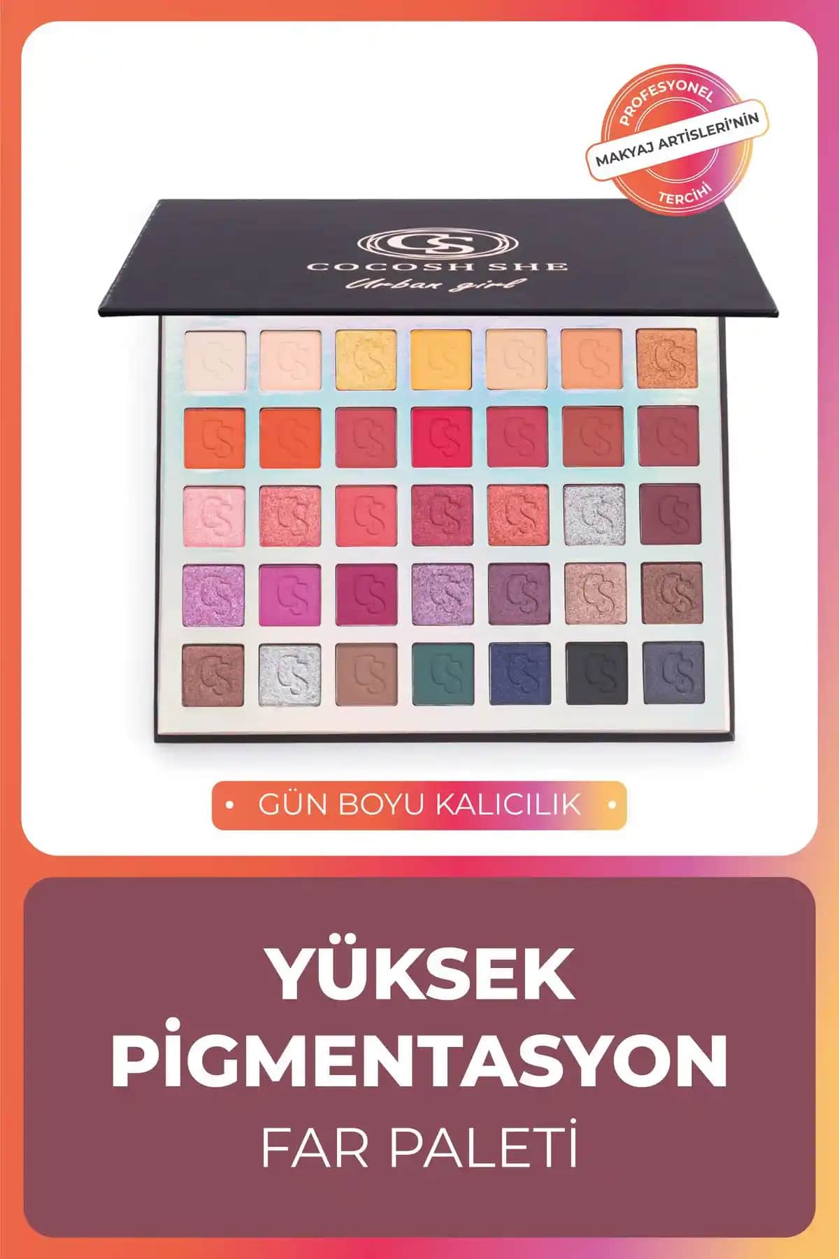 Cocosh She Urban Girl 42 Renkli Göz Farı Paleti ile Profesyonel ve Renkli Makyaj Deneyimi