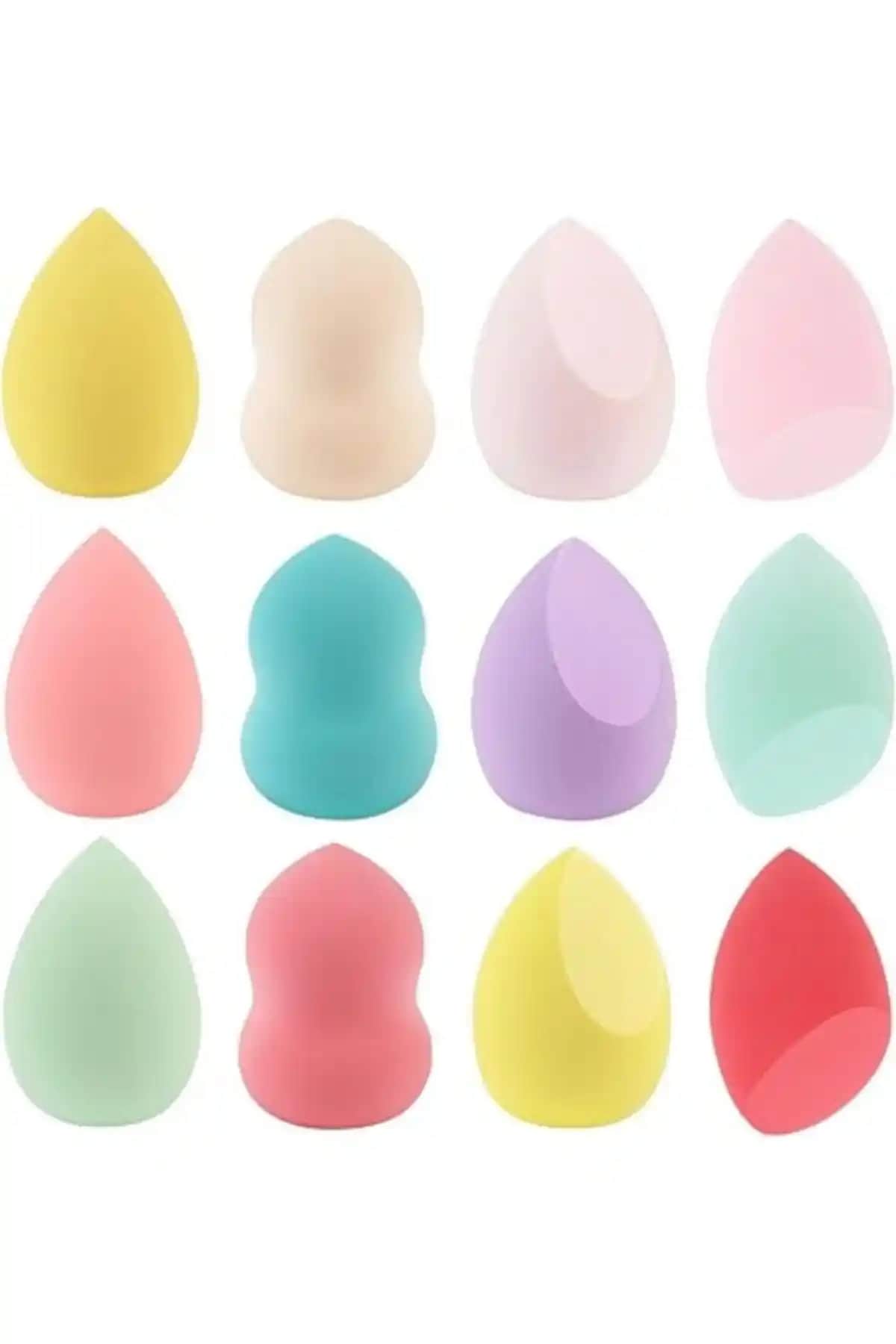 DR. CIVANA Plastik Kutulu 4'lü Makyaj Süngeri Seti Yüksek Performans ve Renkli Tasarım