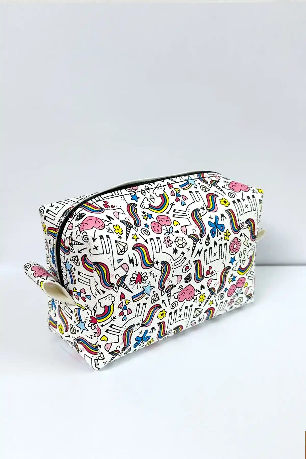 EgeOnline Bage Desenli Deri Makyaj Toka Aksesuar Çantası: Şık ve Kullanışlı Tasarım