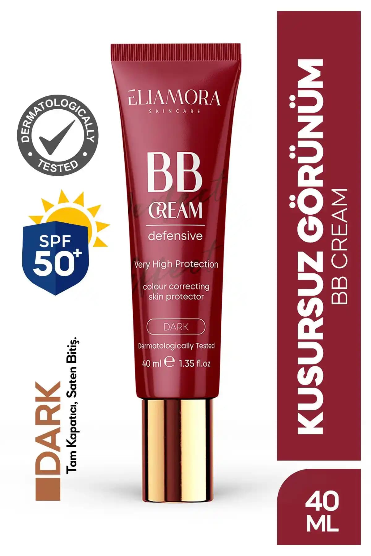 Eliamora BB Krem +50 SPF Dark: Yüksek Koruma ve Doğal Görünüm Sağlayan Cilt Bakım Ürünü