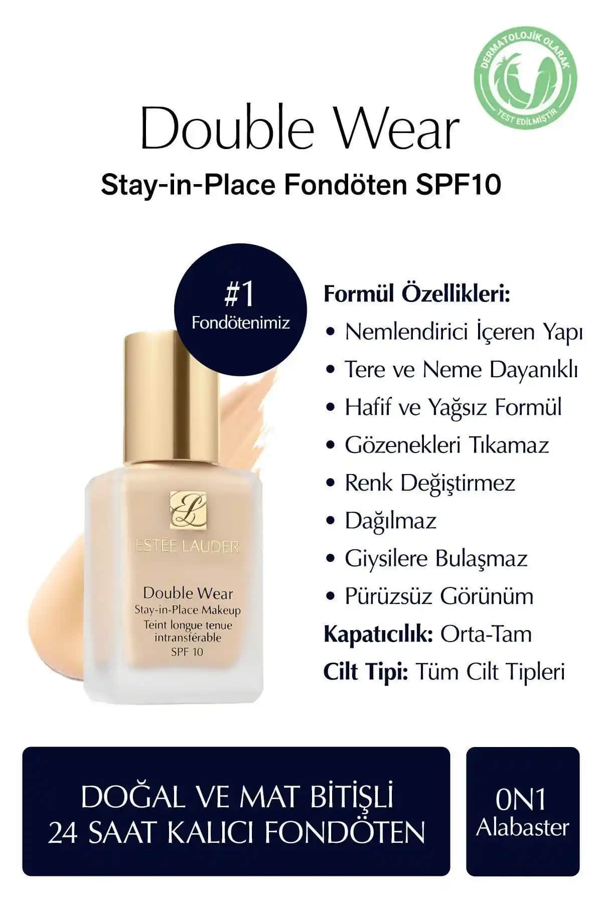 Estee Lauder Double Wear Fondöten: Uzun Süre Kalıcı ve Doğal Görünüm Sağlayan Makyaj Ürünü