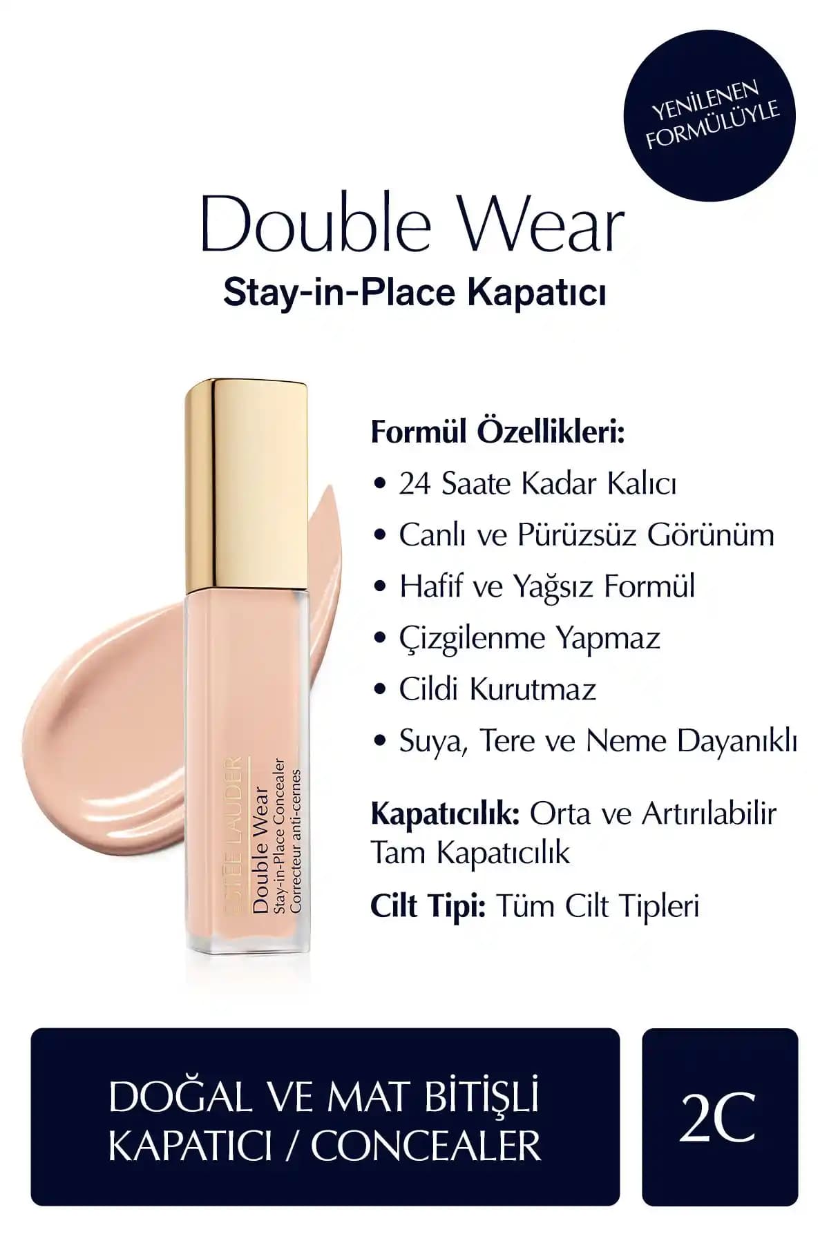 Estée Lauder Double Wear Stay-in-Place Concealer: Günlük Kullanıma Uygun Kapatıcı Ürün