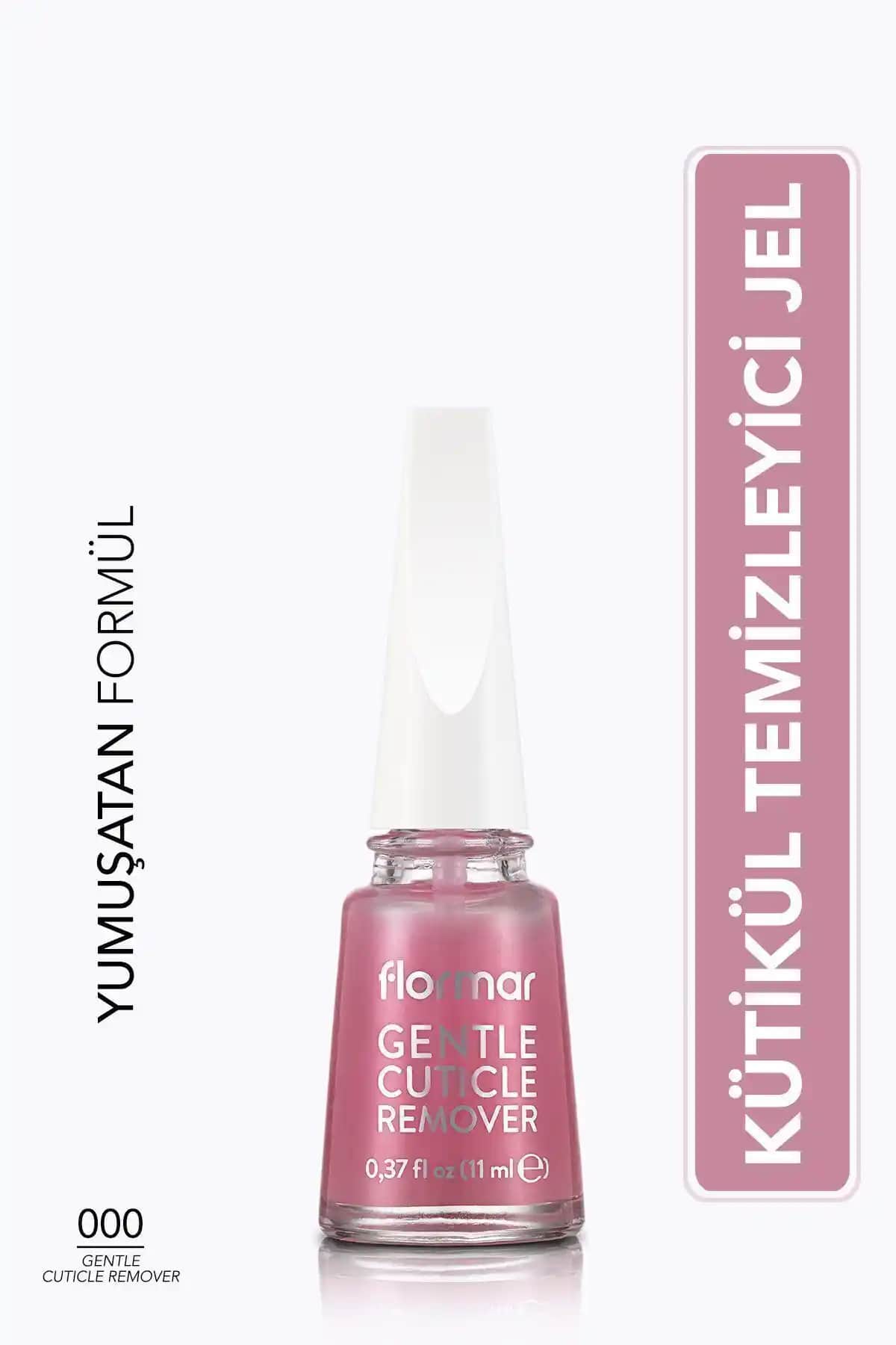 Evde Profesyonel Manikür İçin Flormar Kütikül Yu<muş>atıcı ve Temizleyici Jel