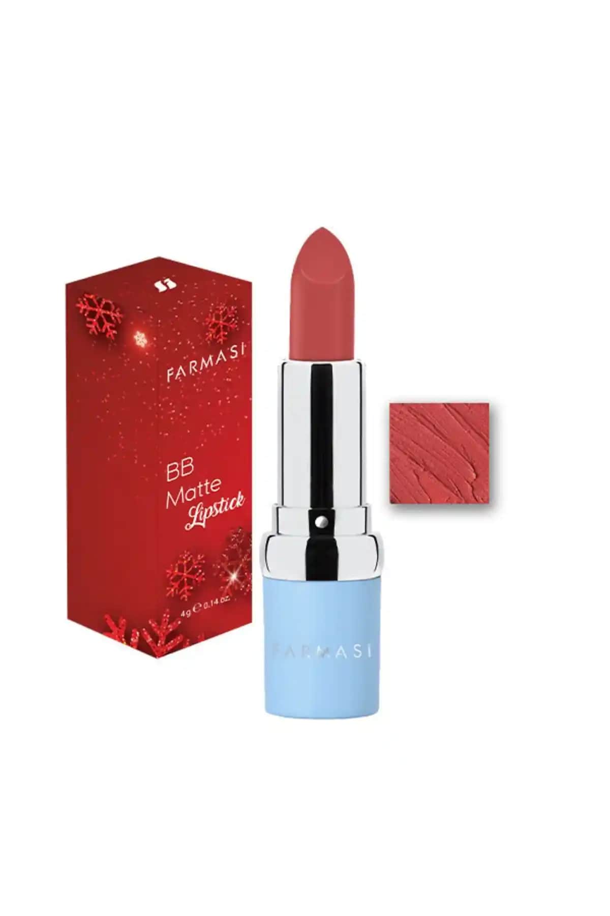 Farmasi BB Mat Ruj 01 Gift Winter: Kalıcı ve Doğal Görünüm Sunan Modern Dudak Rengi