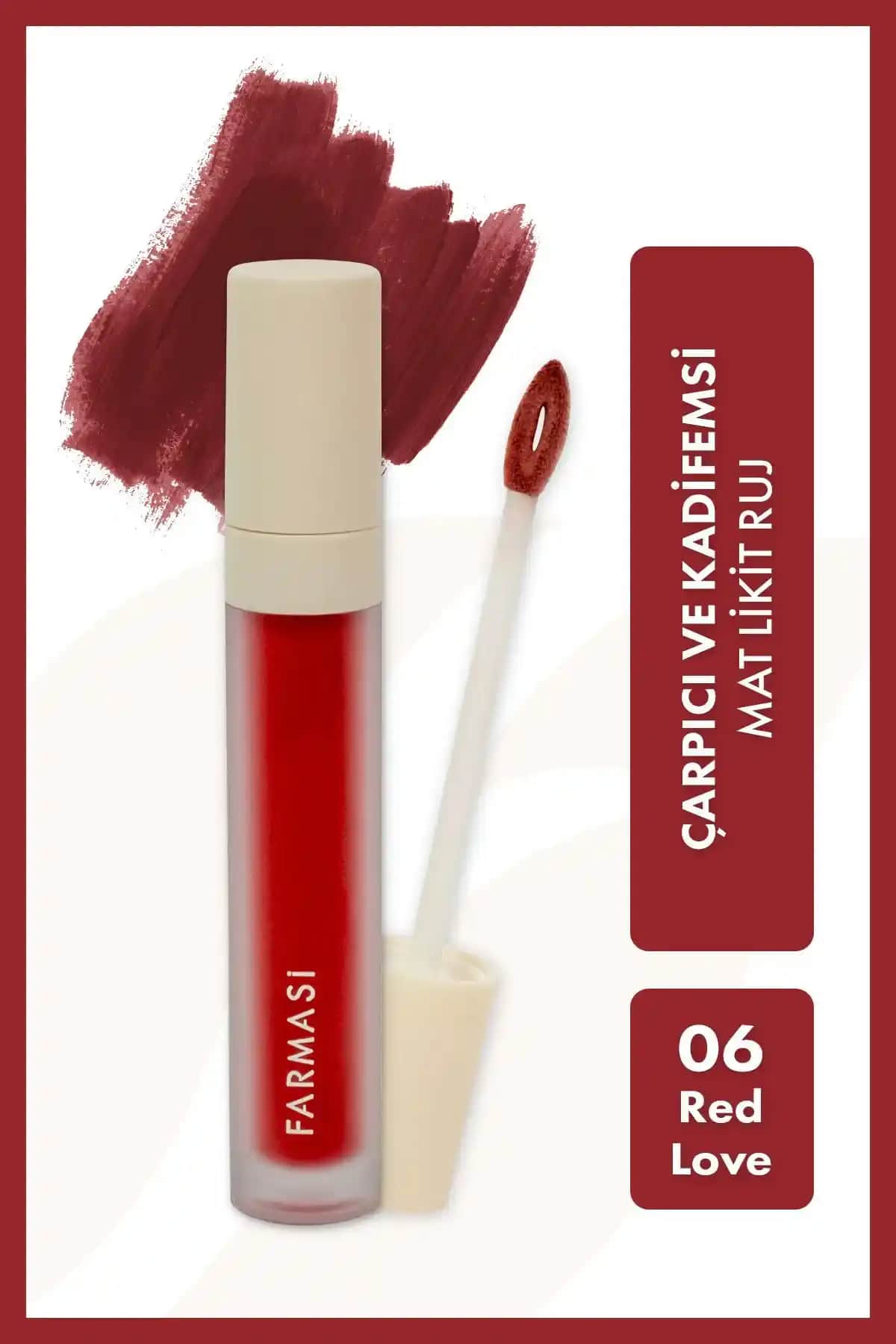 Farmasi Kırmızı Love ve Wild Rose 103 Mat Likit Ruj Karşılaştırması