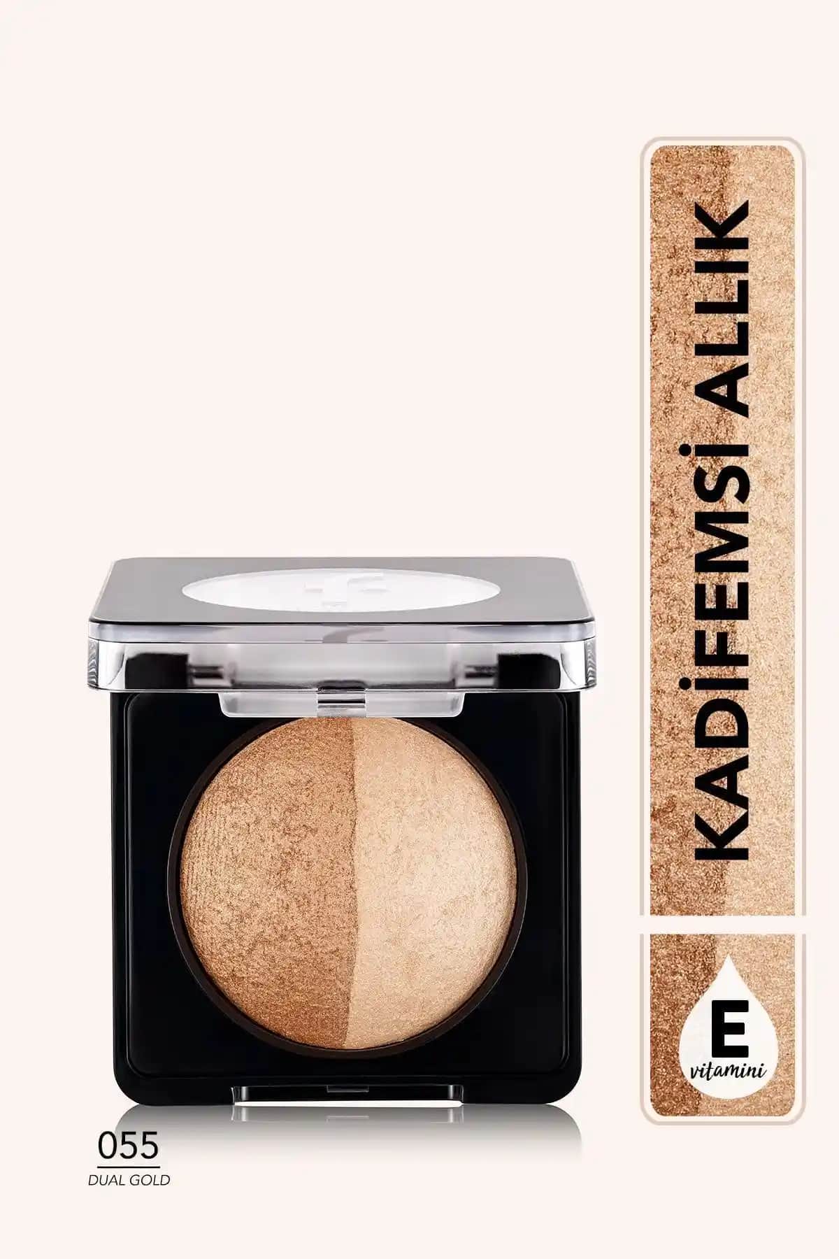 Flormar 055 Dual Gold Işıltılı Fırınlan<mış> Allık ile Doğal ve Parlak Makyaj Deneyimi