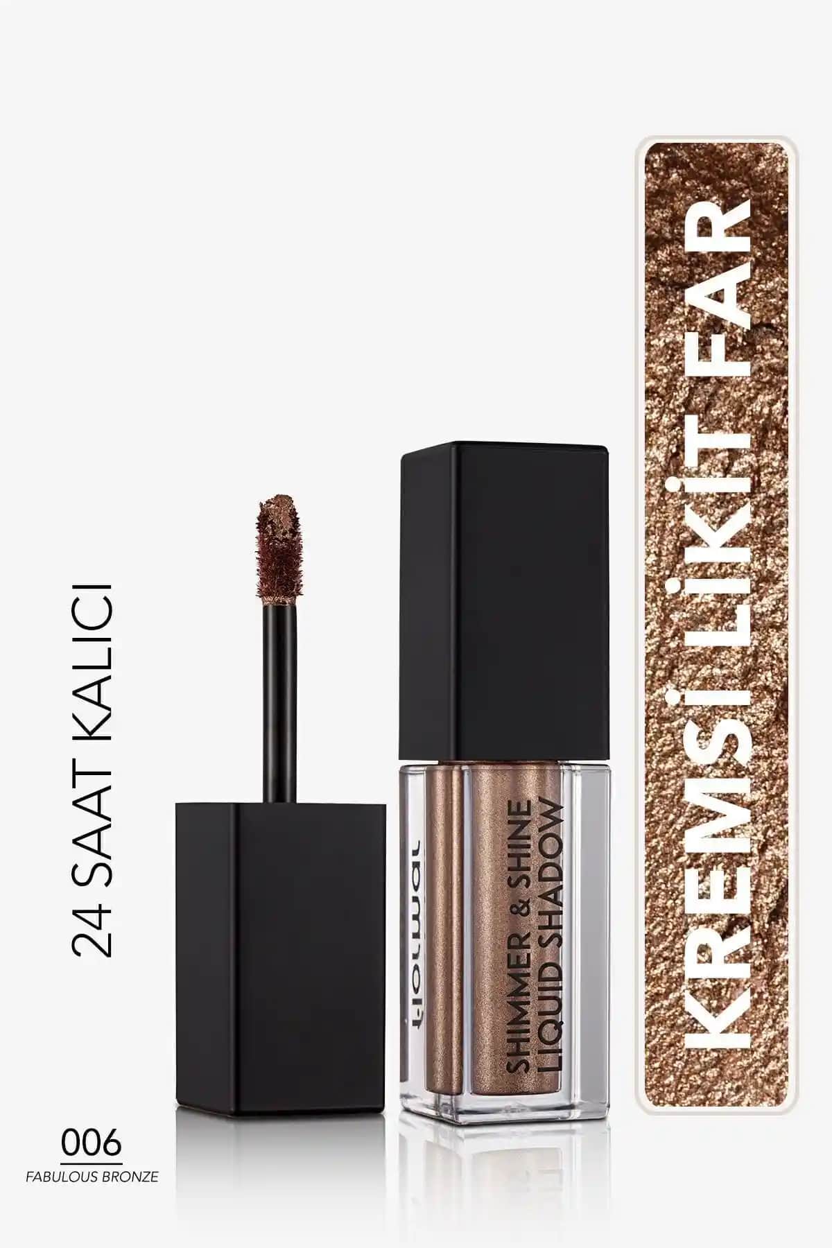 Flormar Göz Farı Shimmer Shine Liquid Shadow 006 Fabulous Bronze Parlak ve Kalıcı Göz Makyajı Ürünü