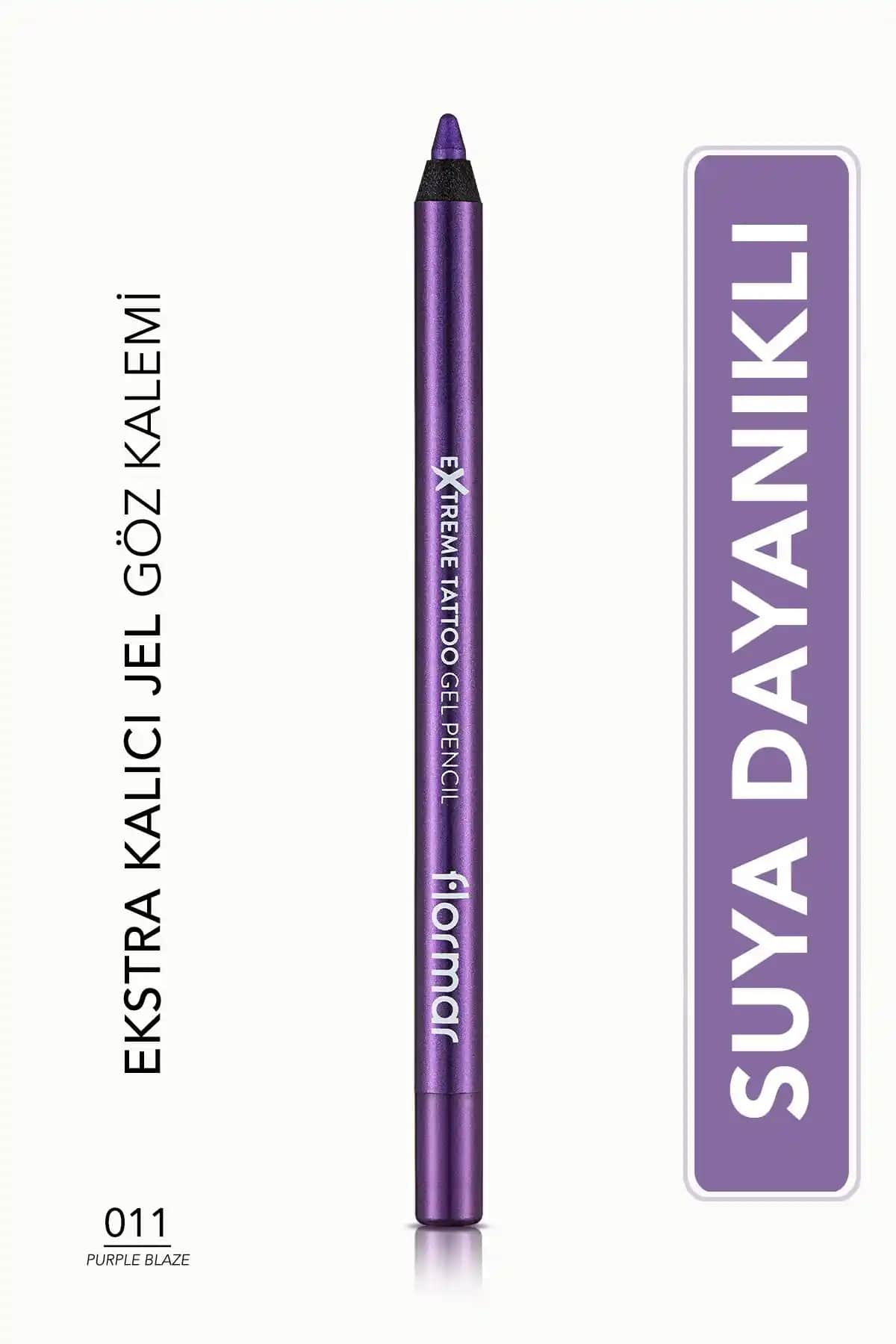 Flormar Işıltılı Kalıcı Mor Göz Kalemi (Extreme Tattoo Gel Pencil 011 Purple Blaze)