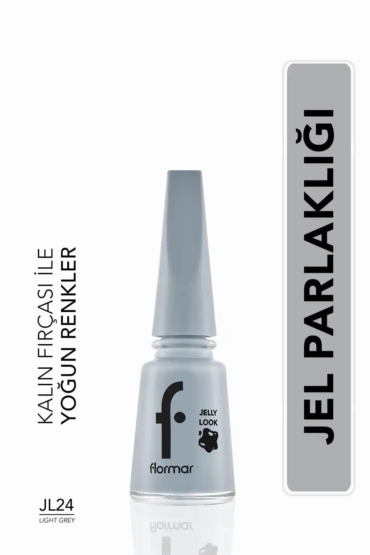 Flormar Jelly Look Light Grey Oje: Şeffaf ve Parlak Jel Formülüyle Şık Tırnaklar