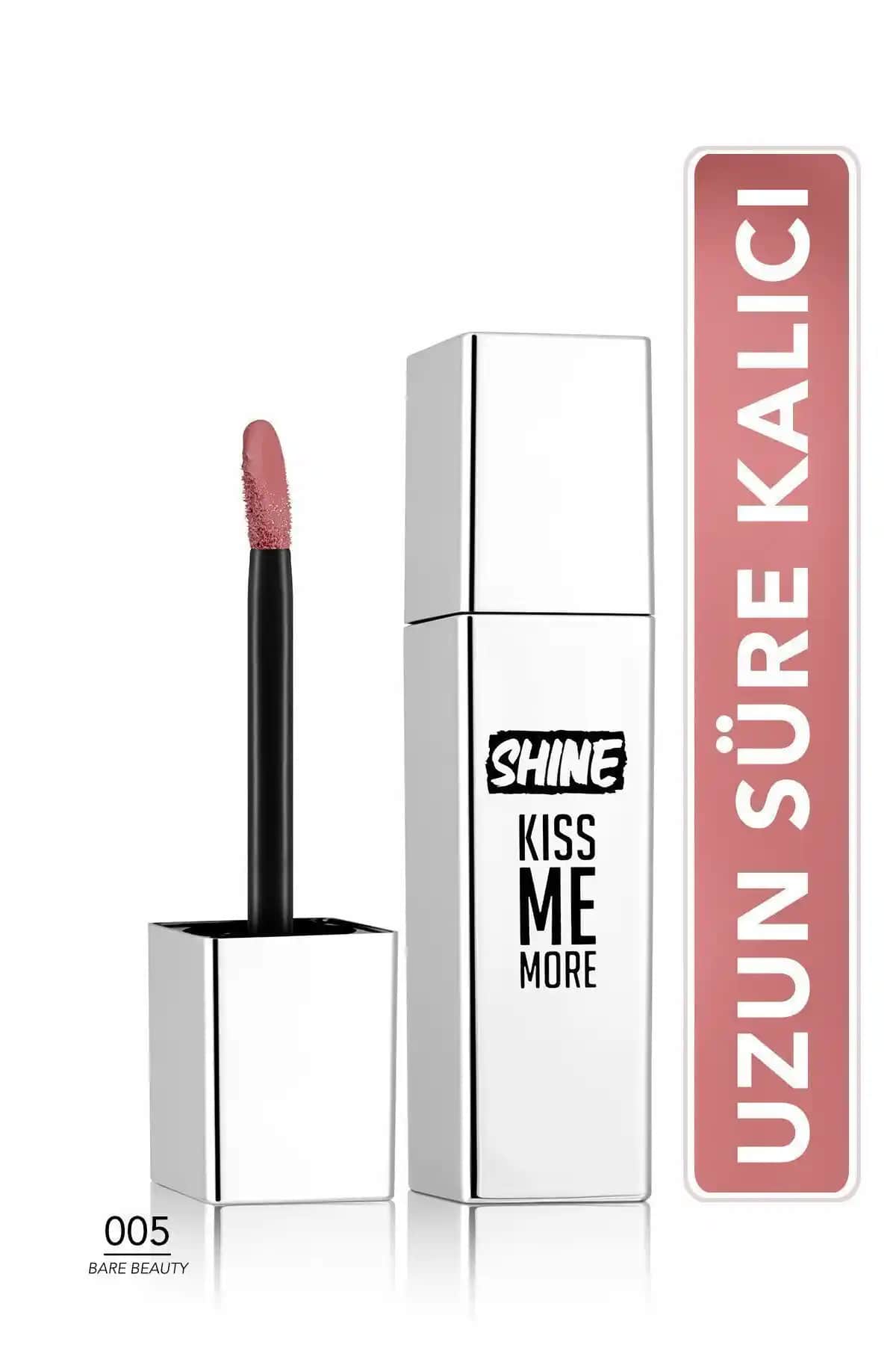 Flormar Kalıcı Parlak Likit Ruj Shine Kiss Me More LLS 005 Bare Beauty - Uzun Süreli ve Parlak Dudaklar