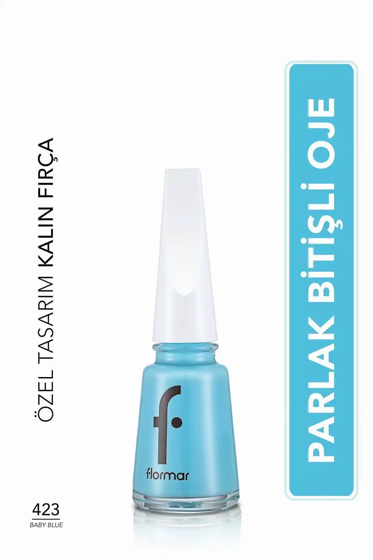 Flormar Nail Enamel Fne-423 Baby Blue: Parlak, Yüksek Pigmentli ve Uzun Süre Dayanıklı Mavi Oje