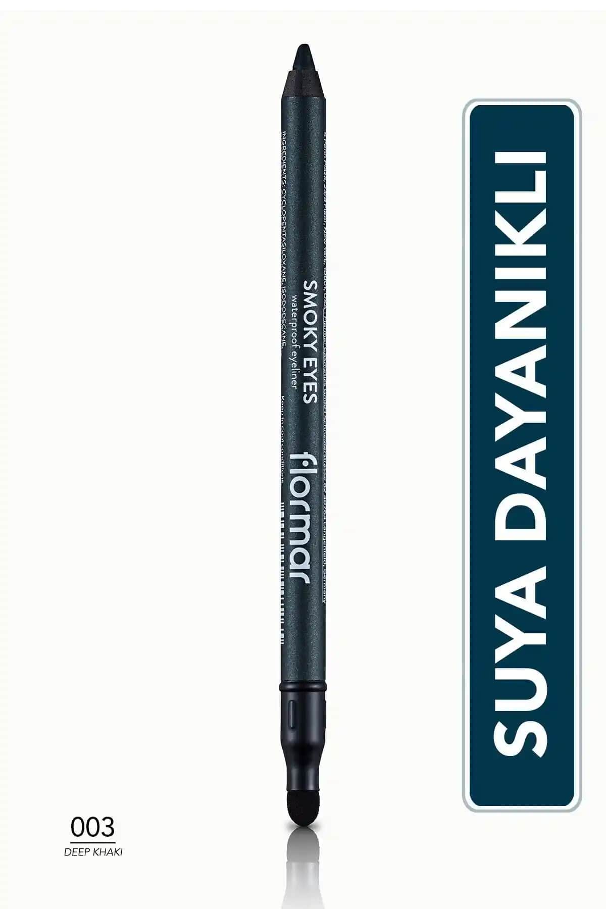 Flormar Smoky Eyes Waterproof Göz Kalemi Derin Haki Renk ve Kalıcılık Özellikleri