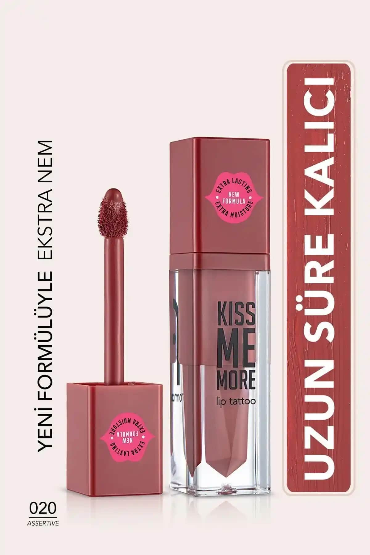 Flormar Uzun Süre Kalıcı Mat Ruj - Kiss Me More 020 Assertive Dudaklara Şık ve Kalıcı Renk
