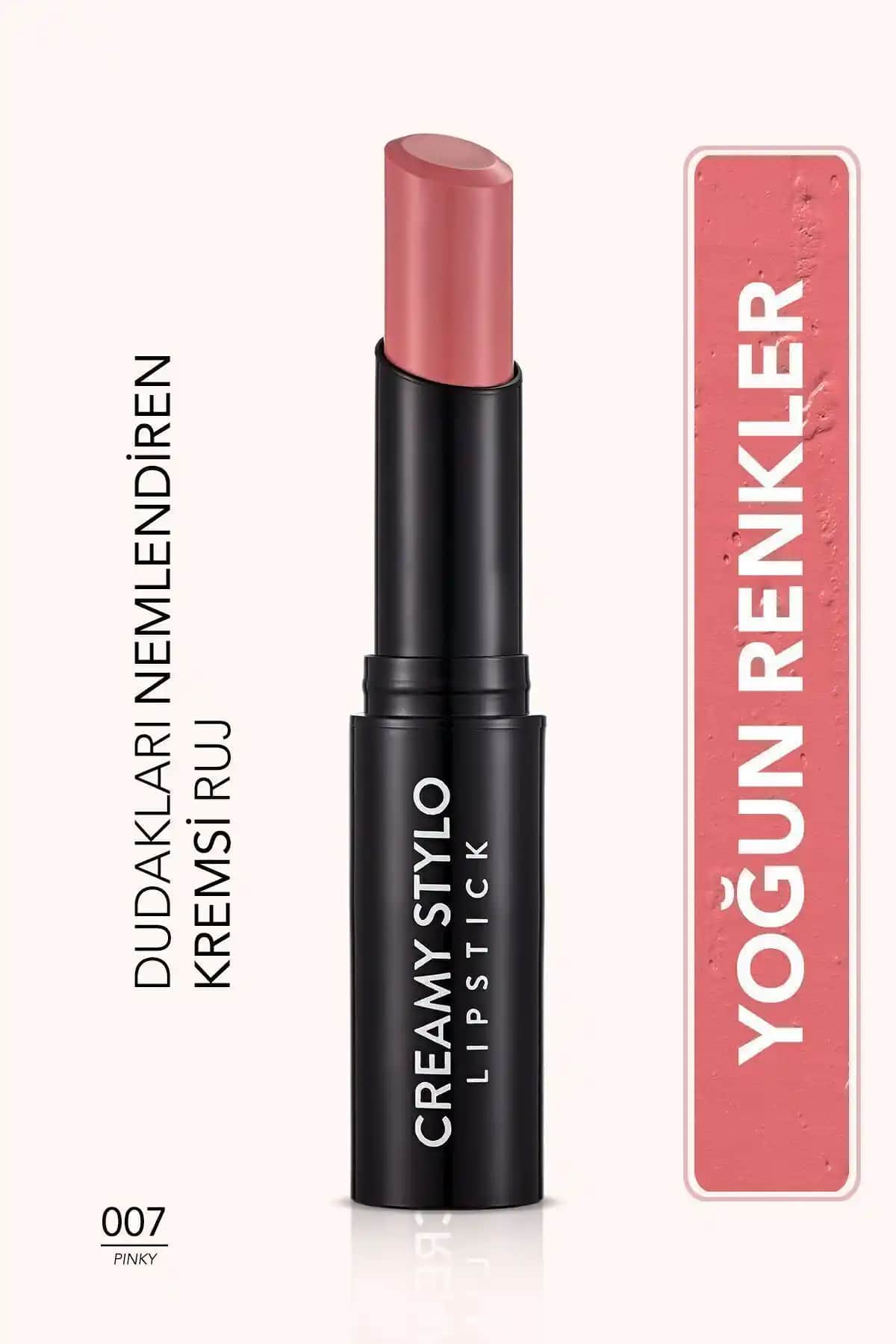 Flormar Yarı Parlak Stick Ruj Pastel Pembe 007 Pinky - Doğal ve Parlak Dudaklar İçin Uygun